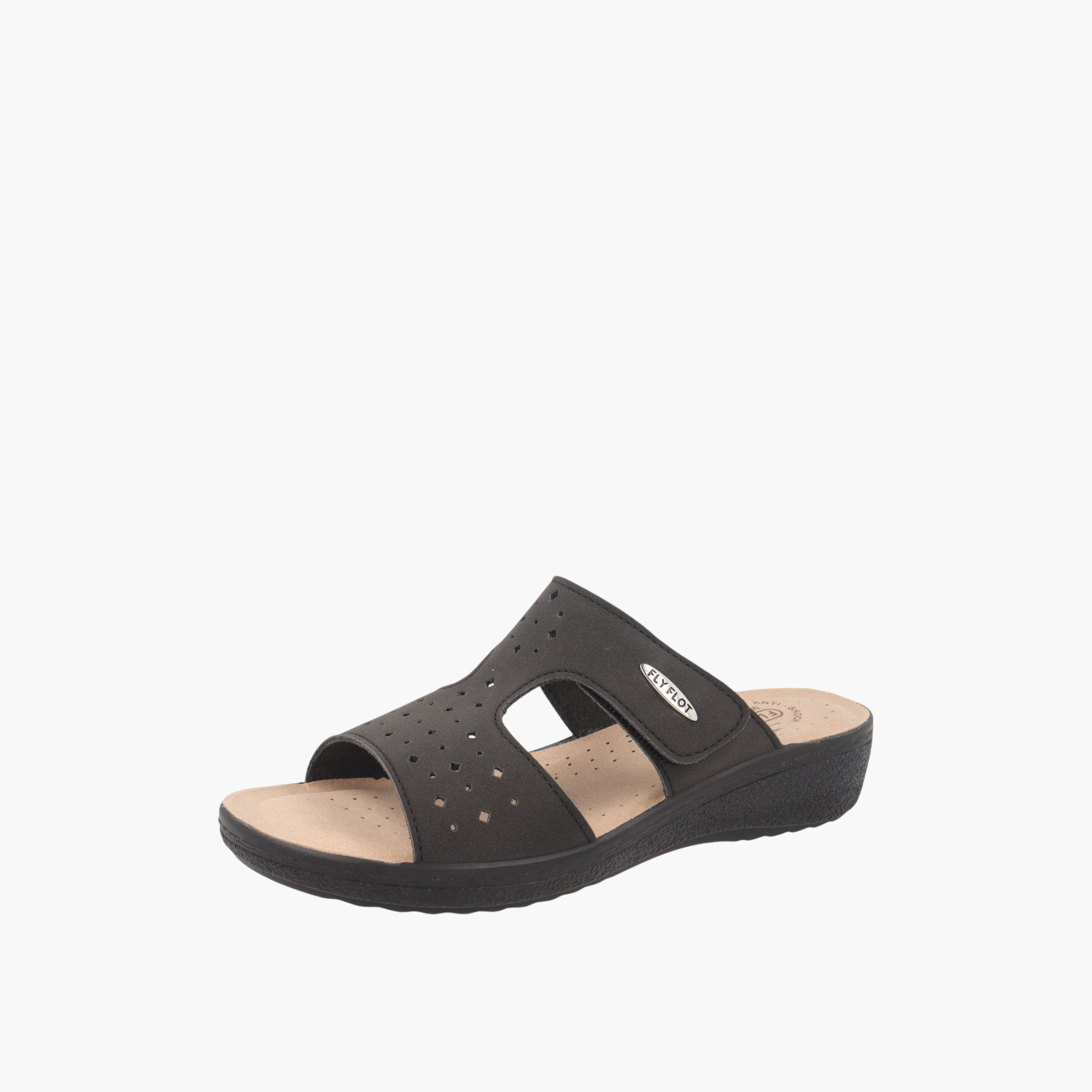 FlyFlot Cutout Detail Slip-On Sandals with Wedge Heels-women-shoes-sandals-heeled-image-5
