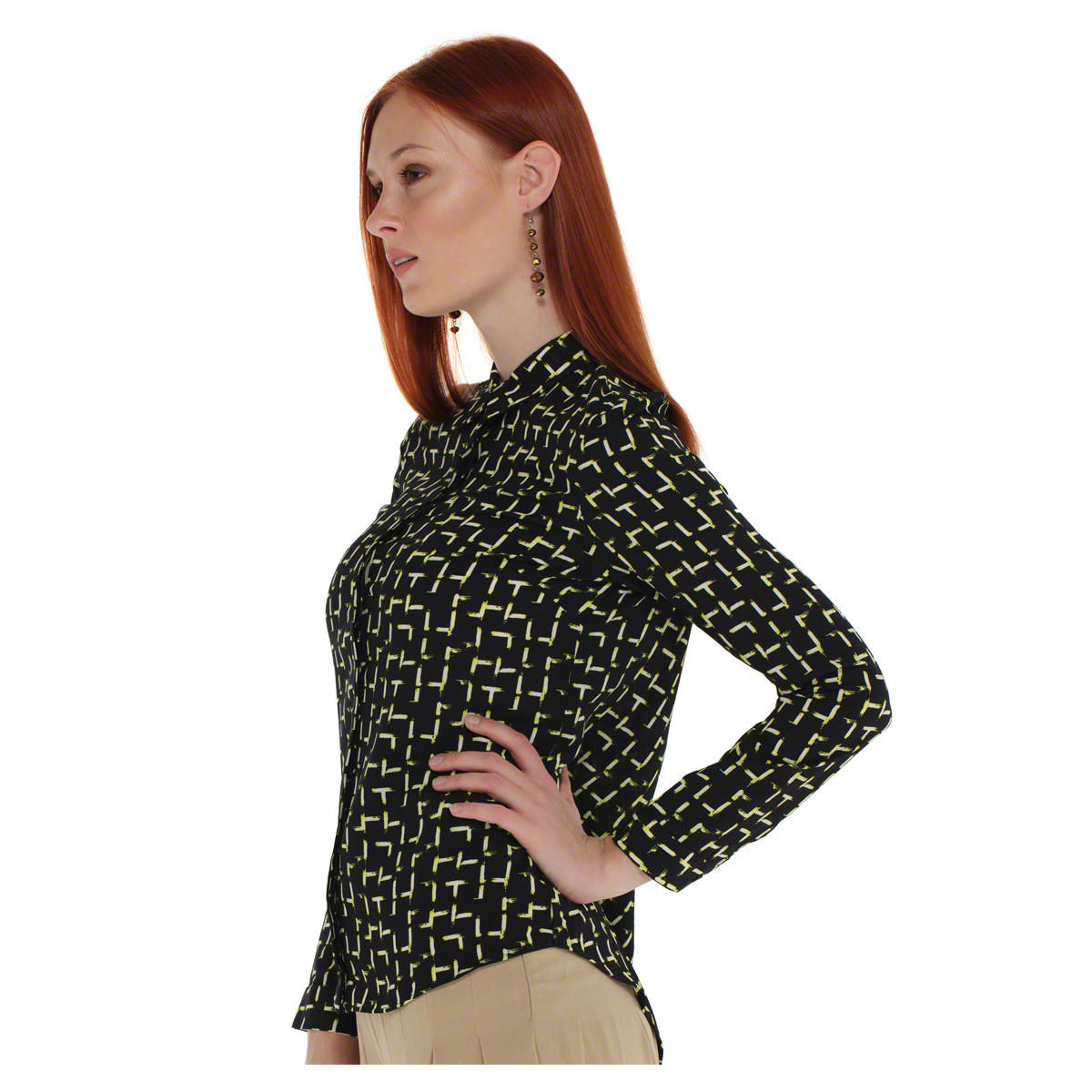 Printed Long-sleeved High-low Shirt-women-clothing-shirtsandblouses-blouses-image-3