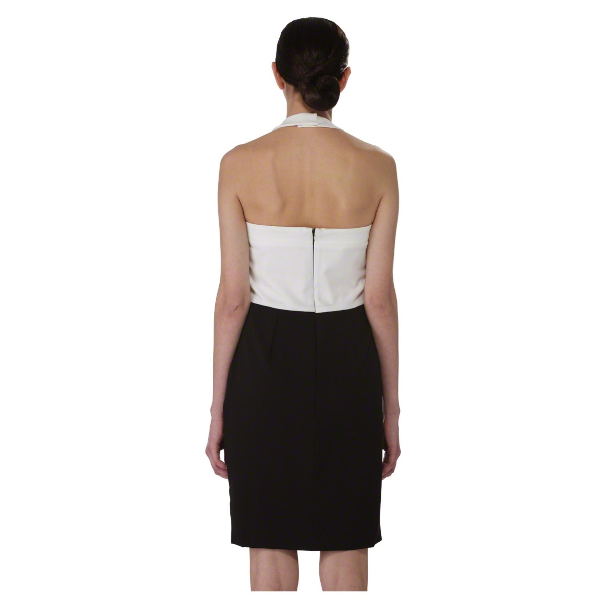 فستان بلون أحادي وياقة هالتر-women-clothing-dresses-image-2
