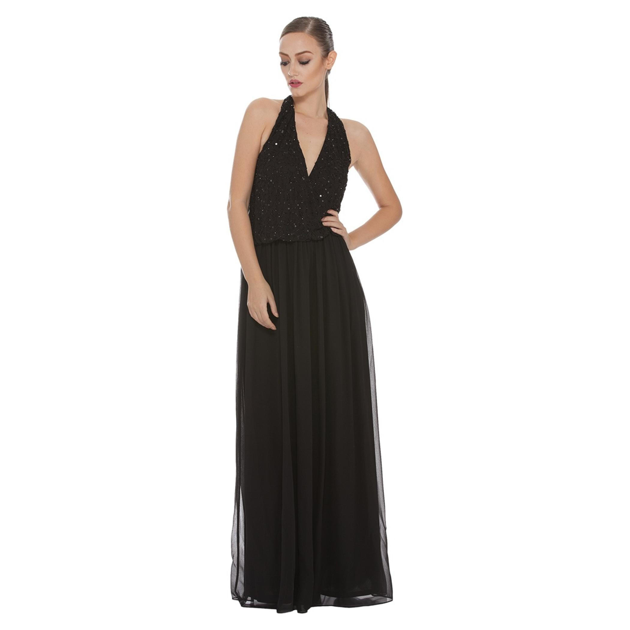 Halter Neck Maxi Dress-women-clothing-dresses-image-1