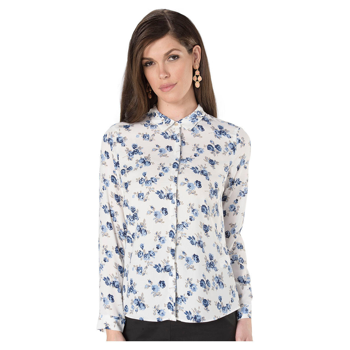Long Sleeves Printed Formal Shirt-women-clothing-shirtsandblouses-blouses-image-1