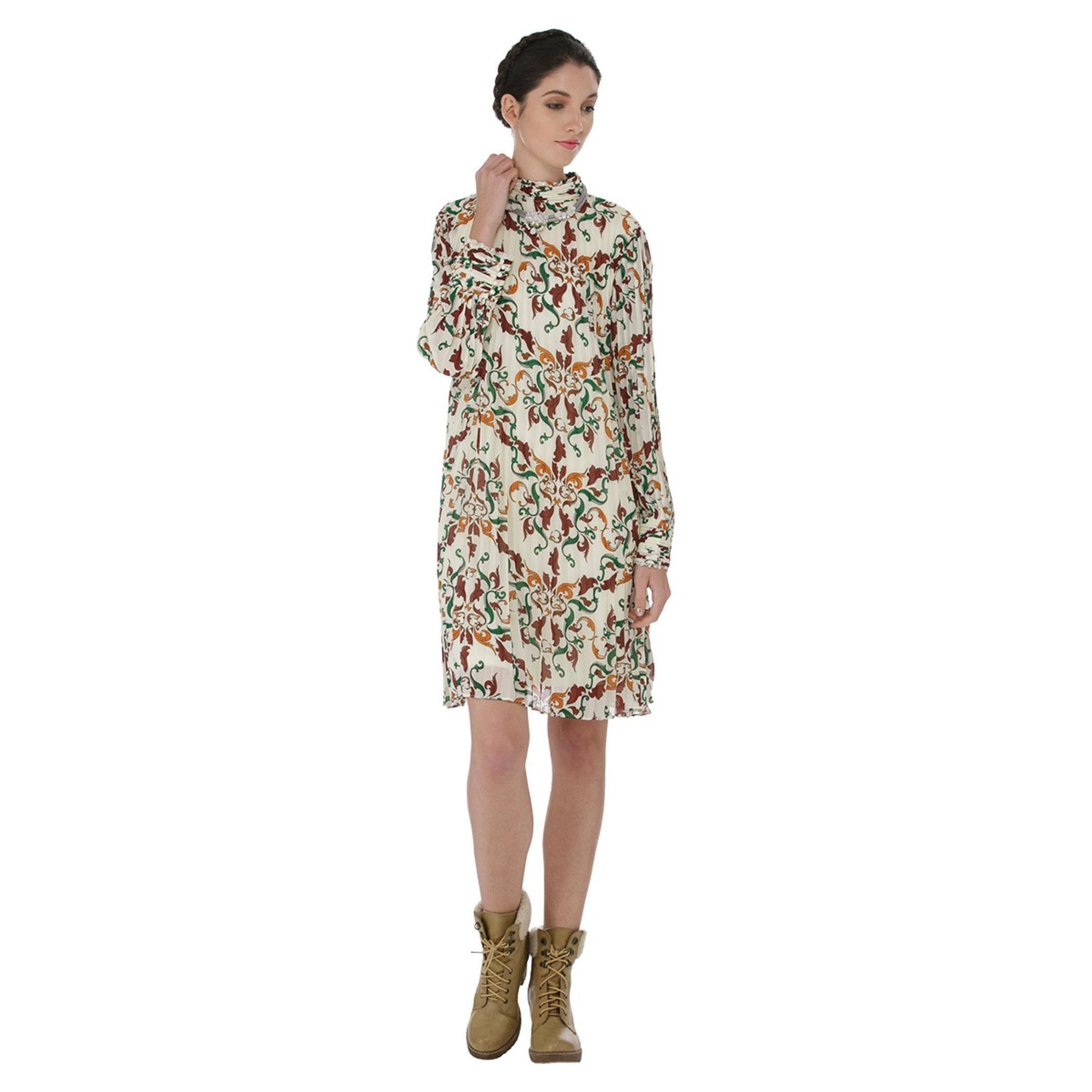 Printed Short Length Dress-women-clothing-dresses-image-1