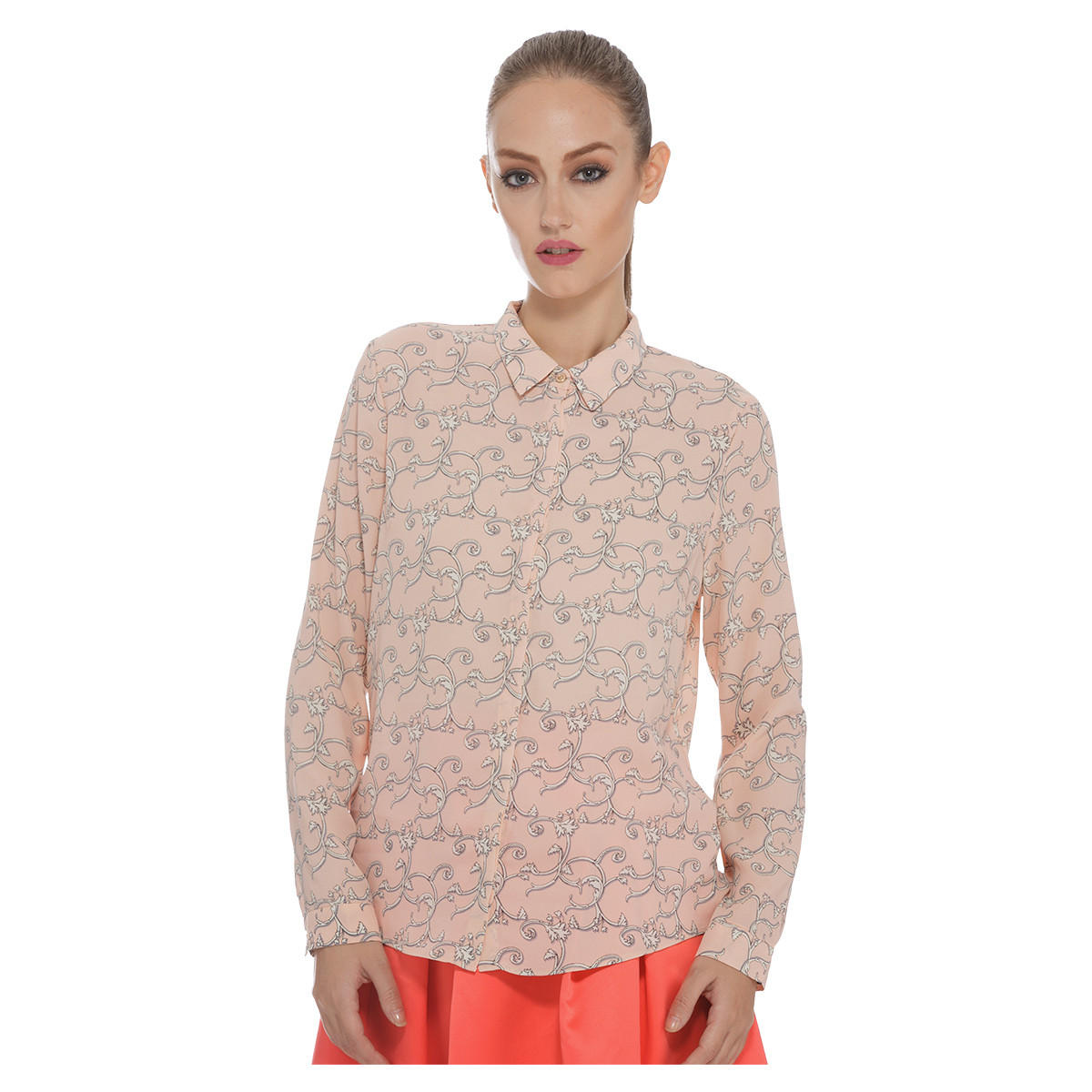 Printed Long-sleeved Shirt-women-clothing-shirtsandblouses-blouses-image-1