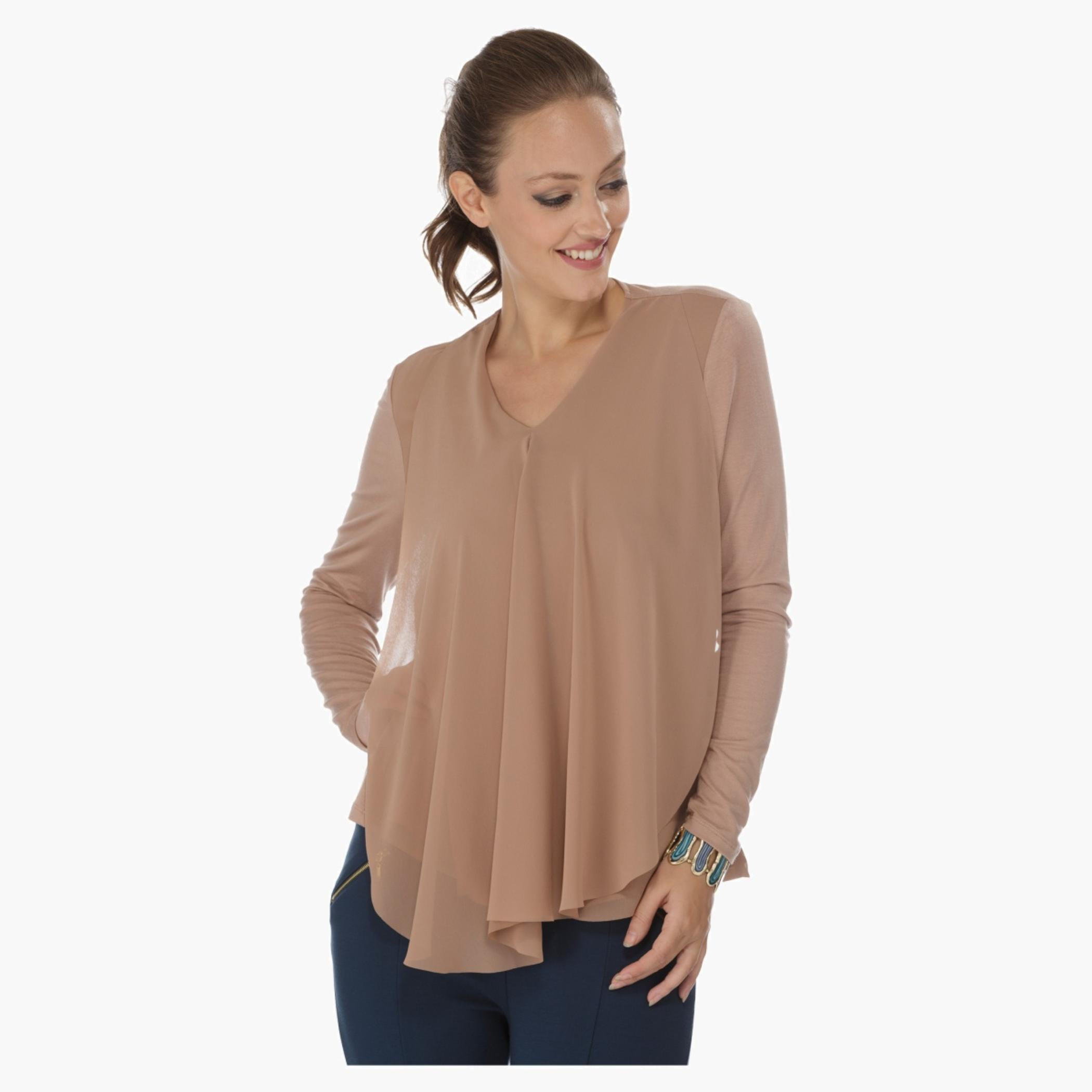 Solid Colour Top-women-clothing-shirtsandblouses-blouses-image-1