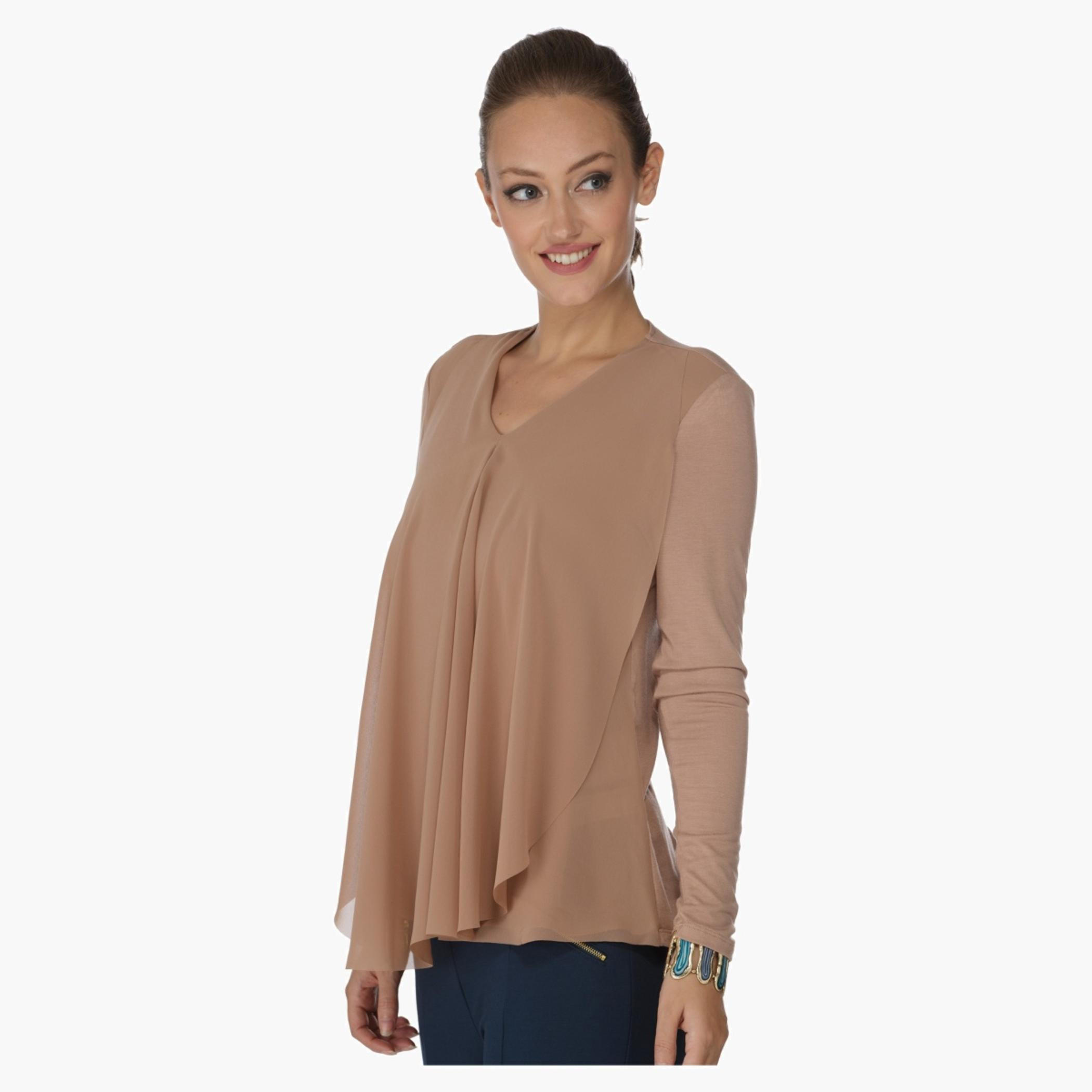 Solid Colour Top-women-clothing-shirtsandblouses-blouses-image-3