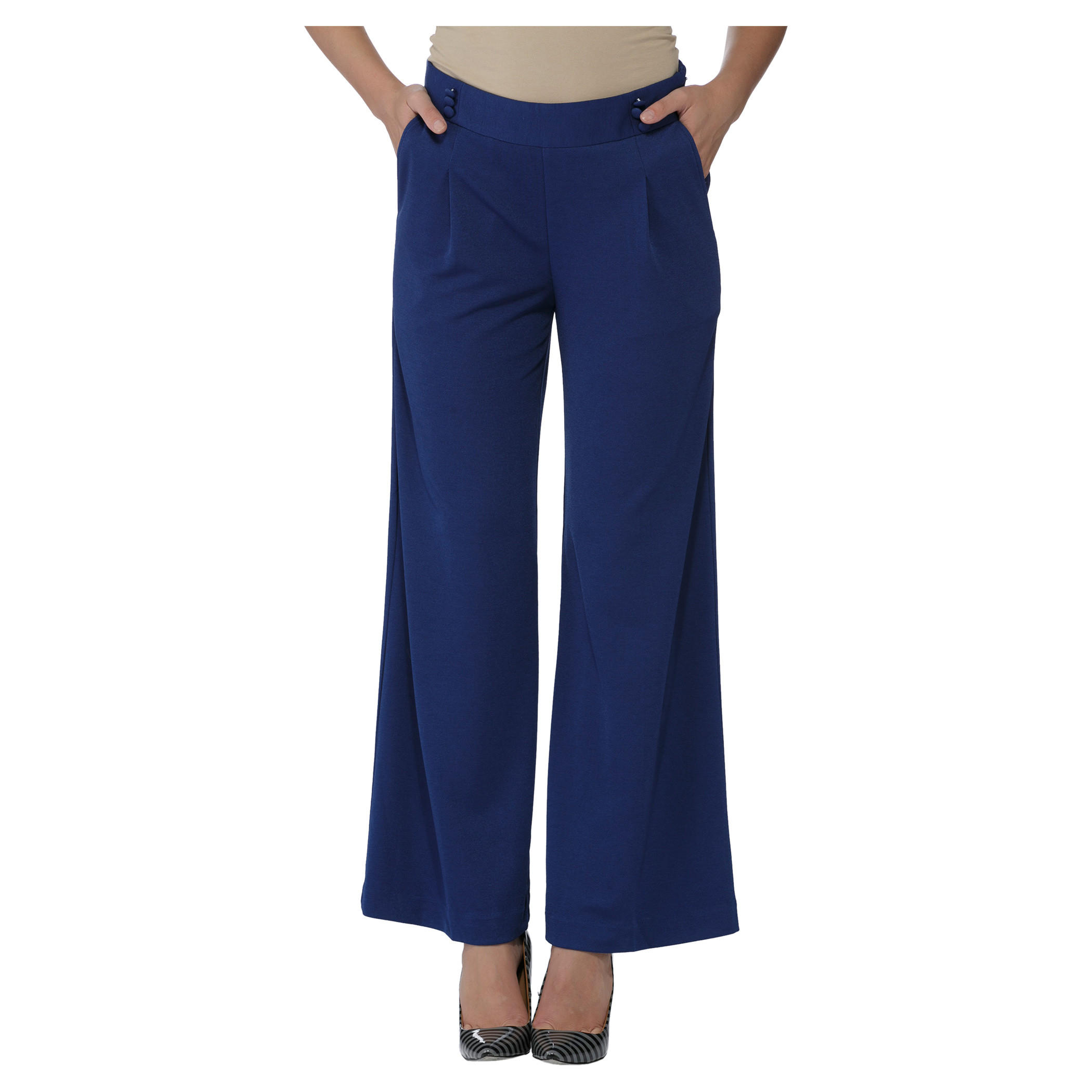 Solid Colour Trousers-women-clothing-bottoms-trousers-image-1