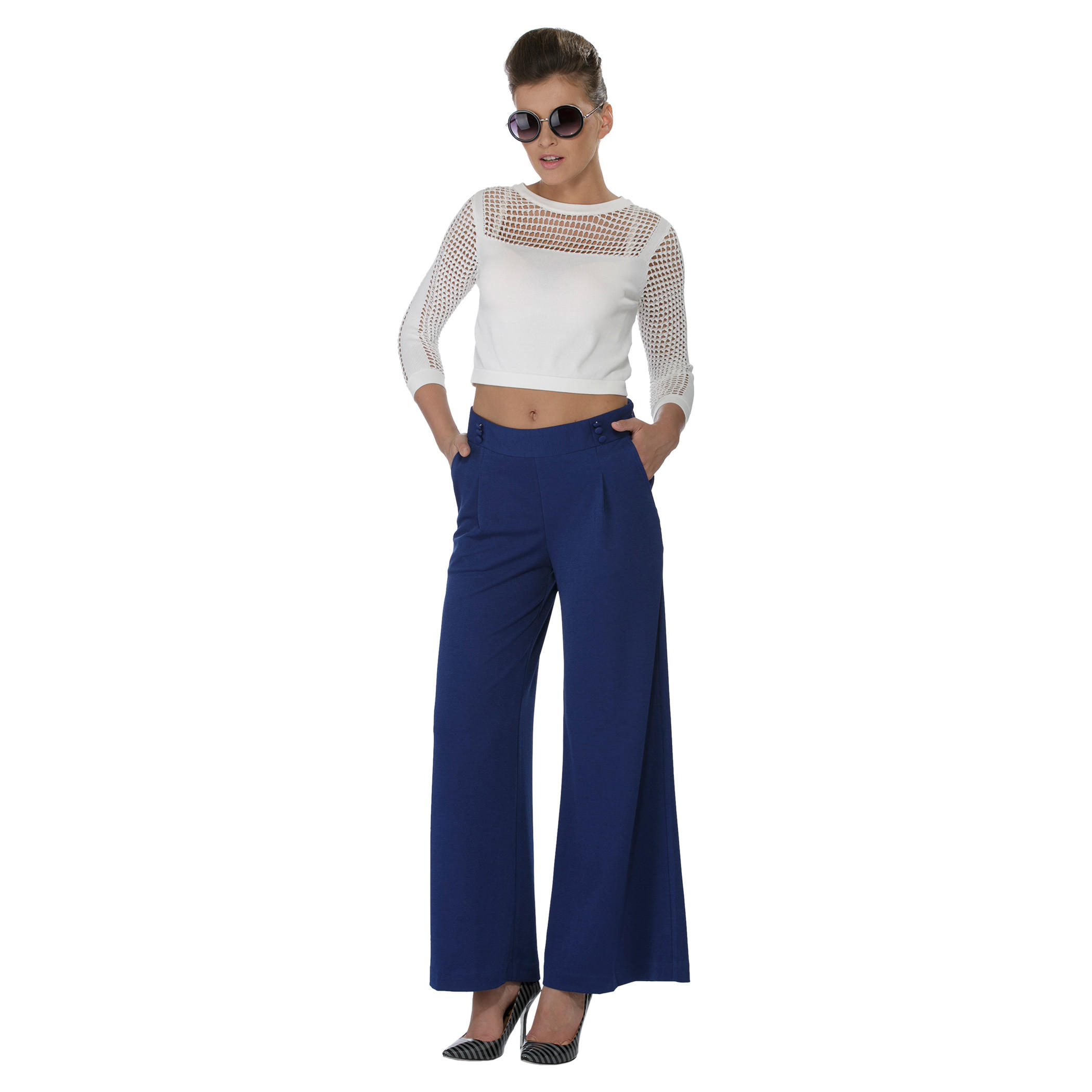 Solid Colour Trousers-women-clothing-bottoms-trousers-image-5
