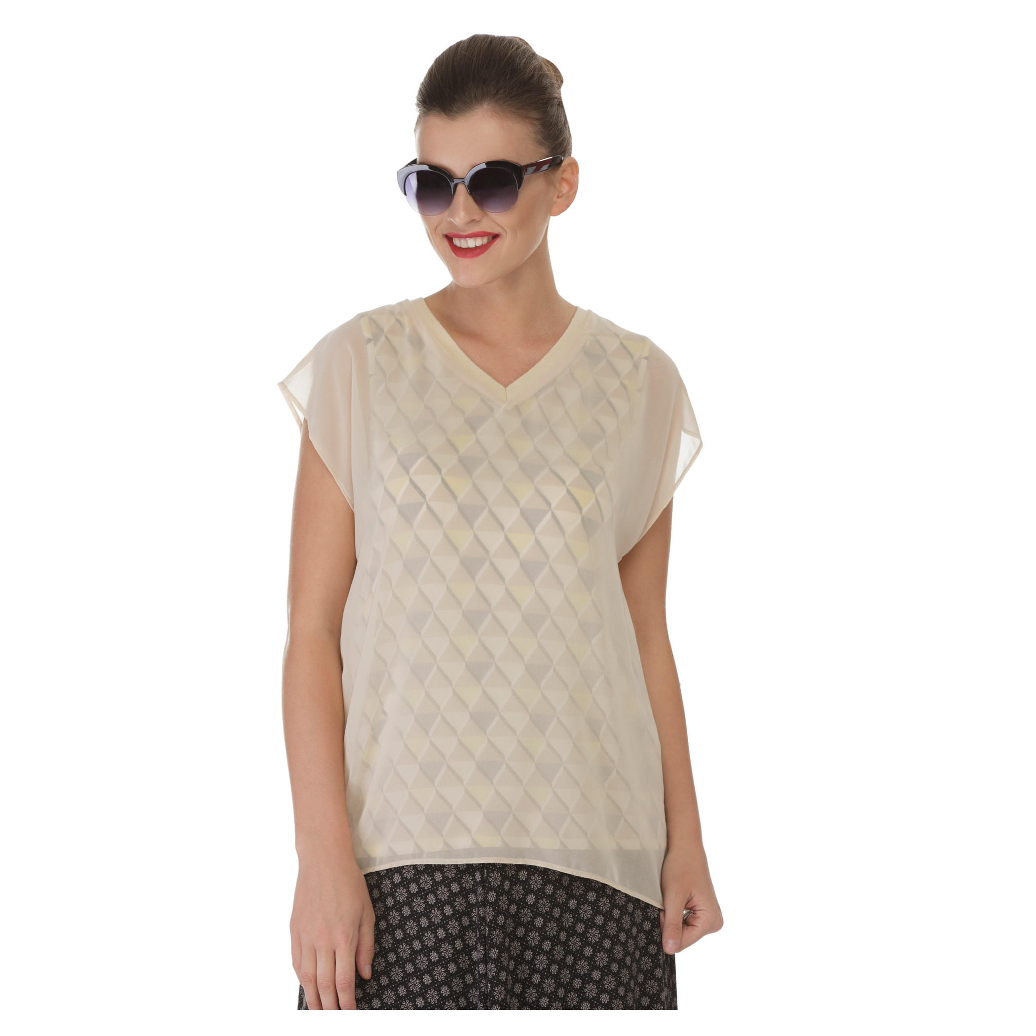 V-Neck Top-women-clothing-shirtsandblouses-blouses-image-1