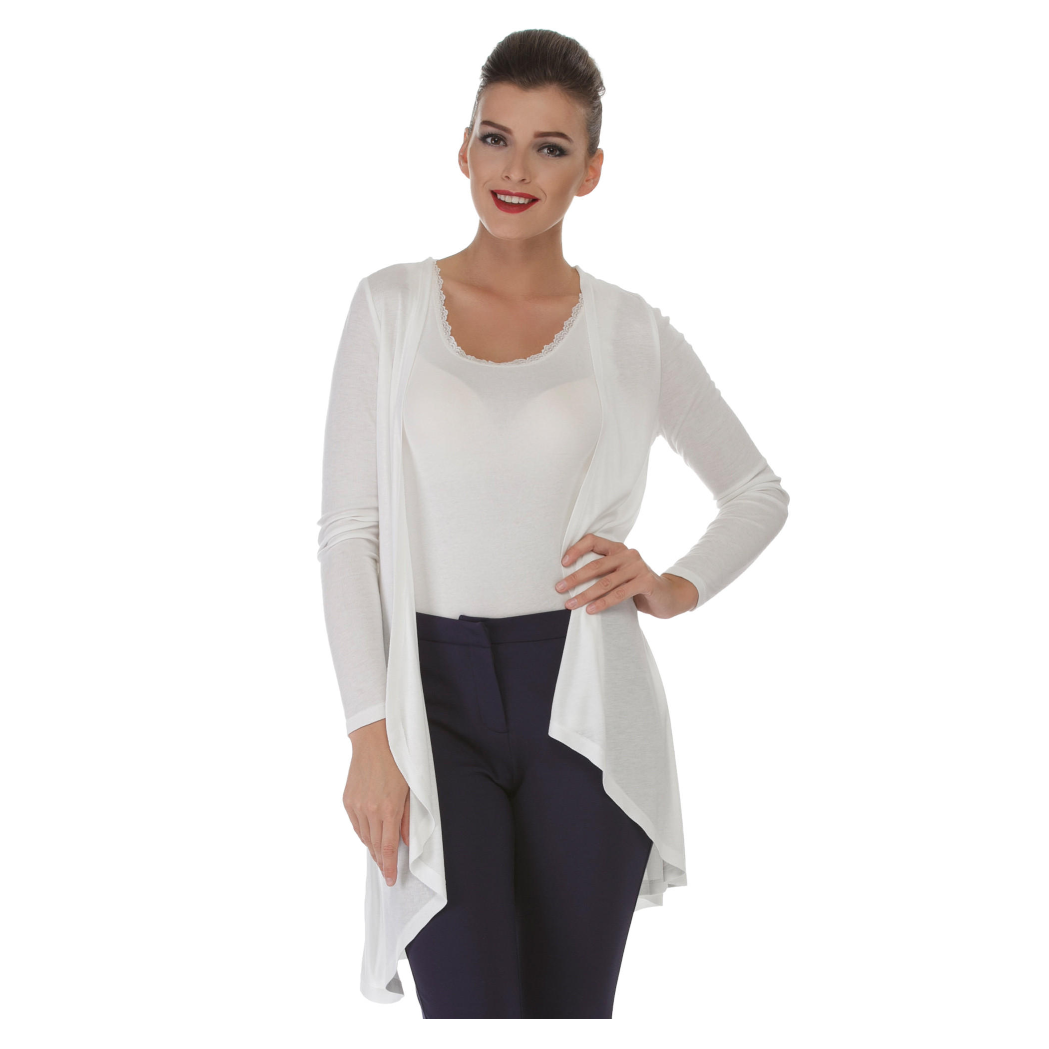 Long-sleeved High-low Shrug-women-winterwear-cardigansandjumpers-cardigans-image-1