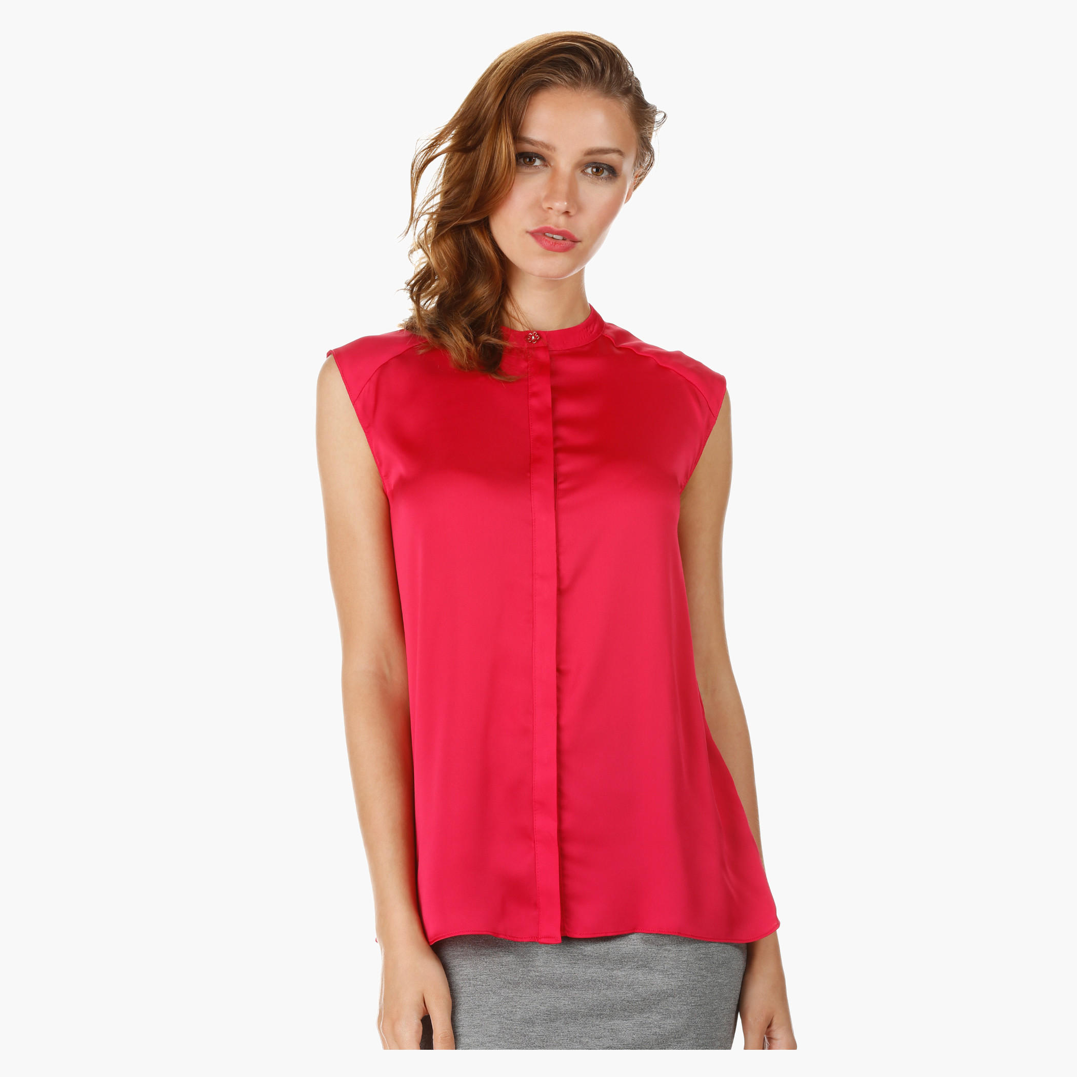 Solid Colour Shirt-women-clothing-shirtsandblouses-blouses-image-1