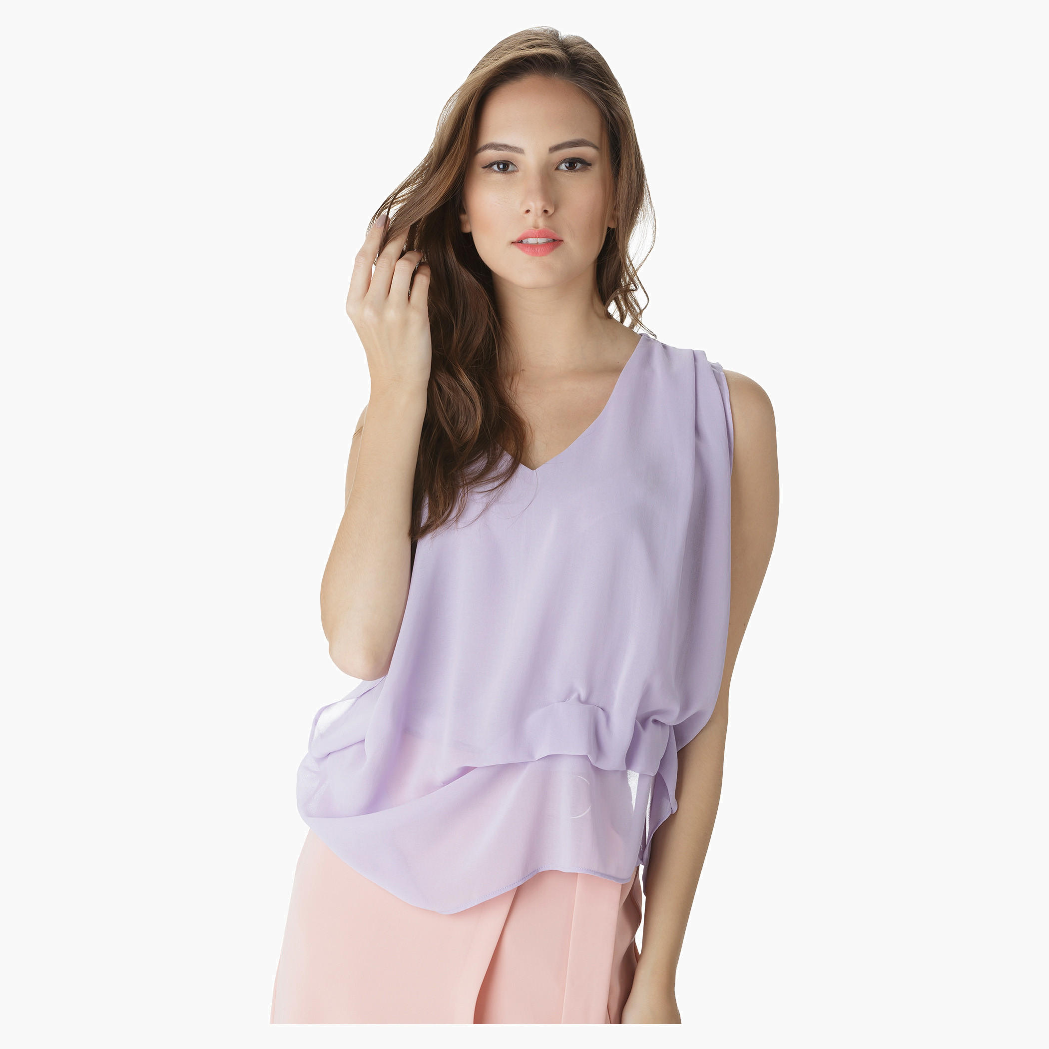 Solid Colour Top-women-clothing-shirtsandblouses-blouses-image-1
