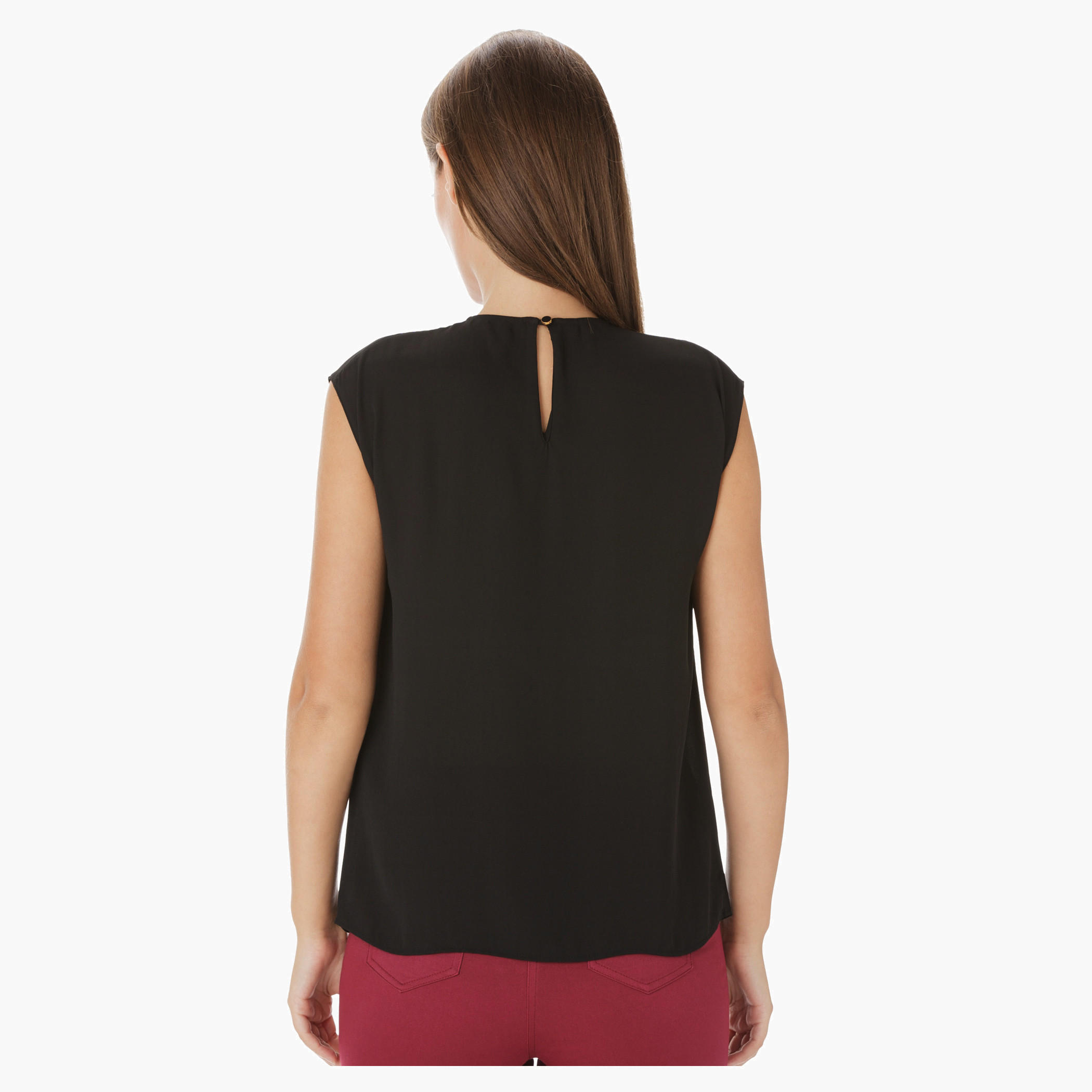 Boxy Sleeveless Blouse with Cascade Front-women-clothing-shirtsandblouses-blouses-image-2