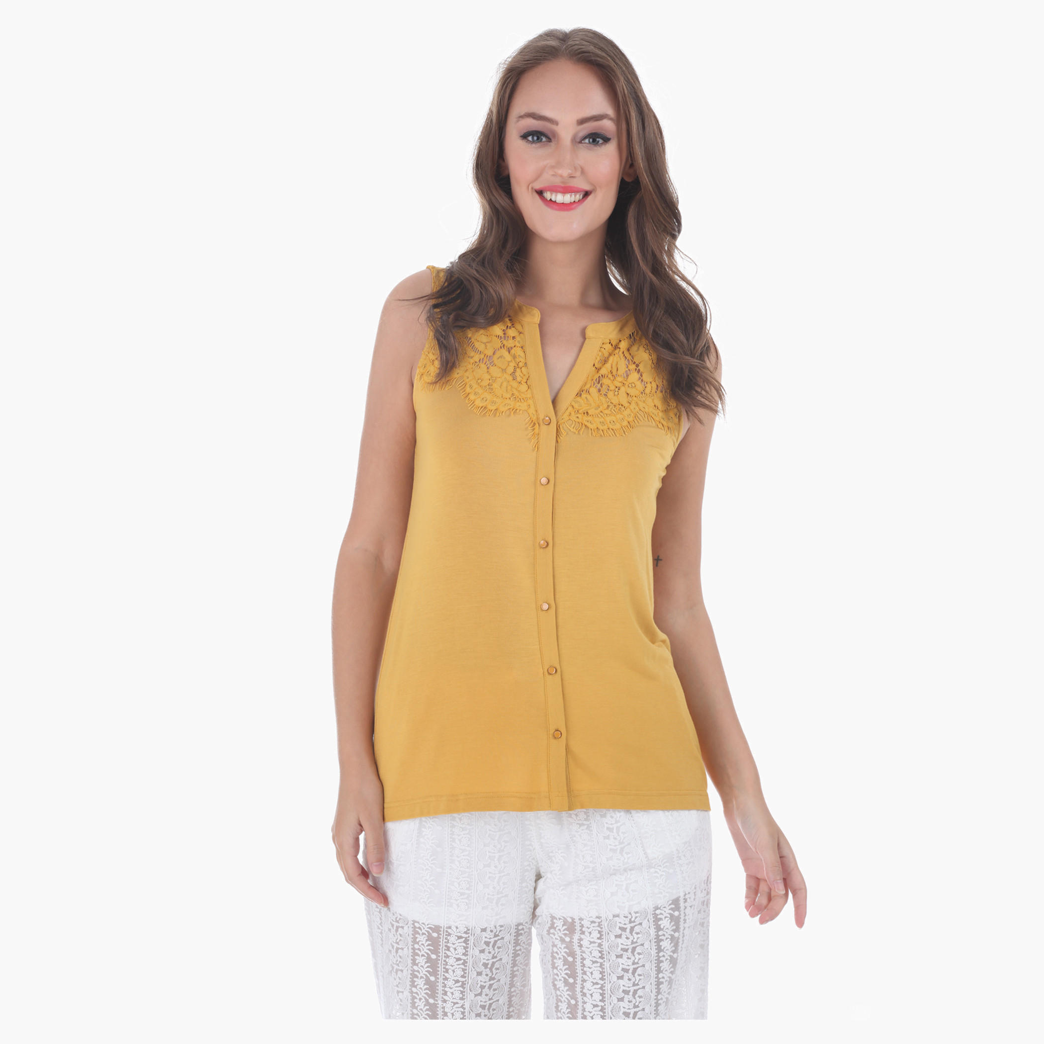 Solid Colour Top-women-clothing-shirtsandblouses-blouses-image-1