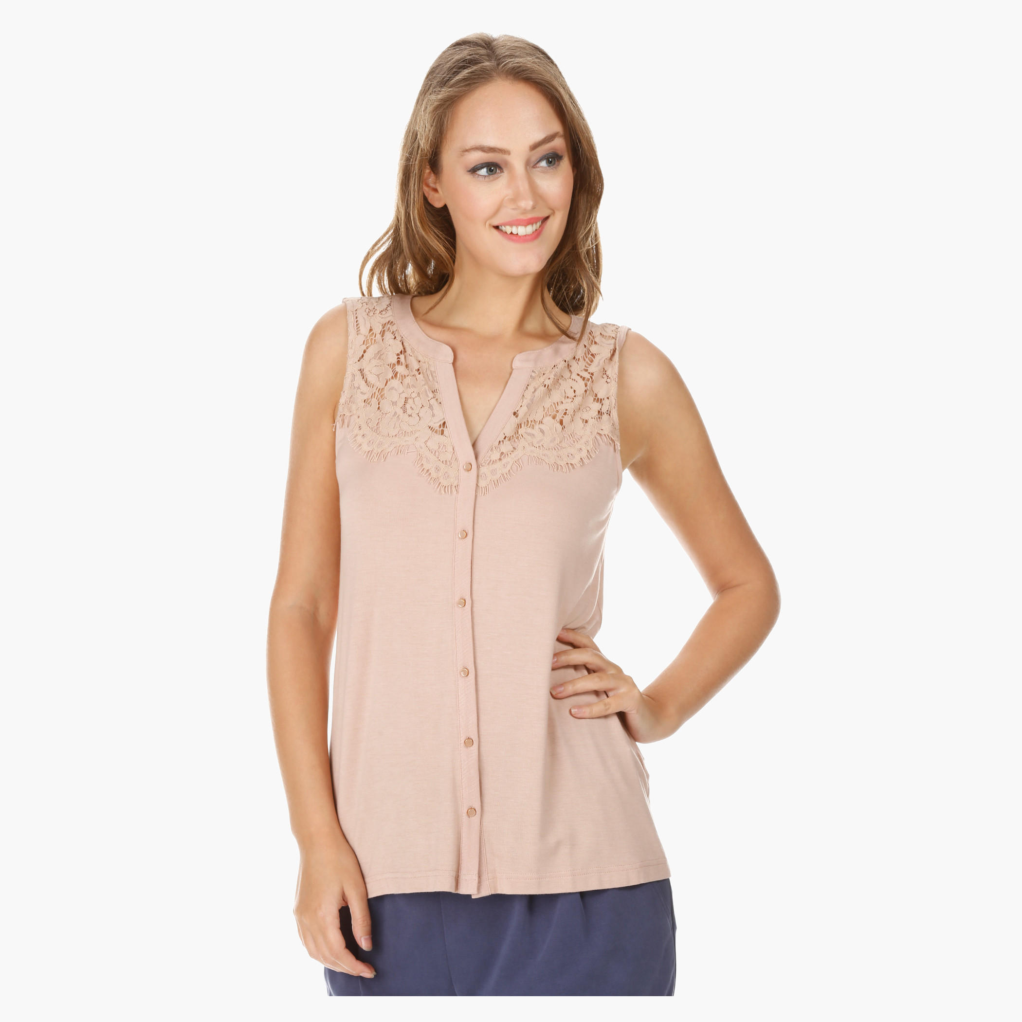 Solid Colour Top-women-clothing-shirtsandblouses-blouses-image-1