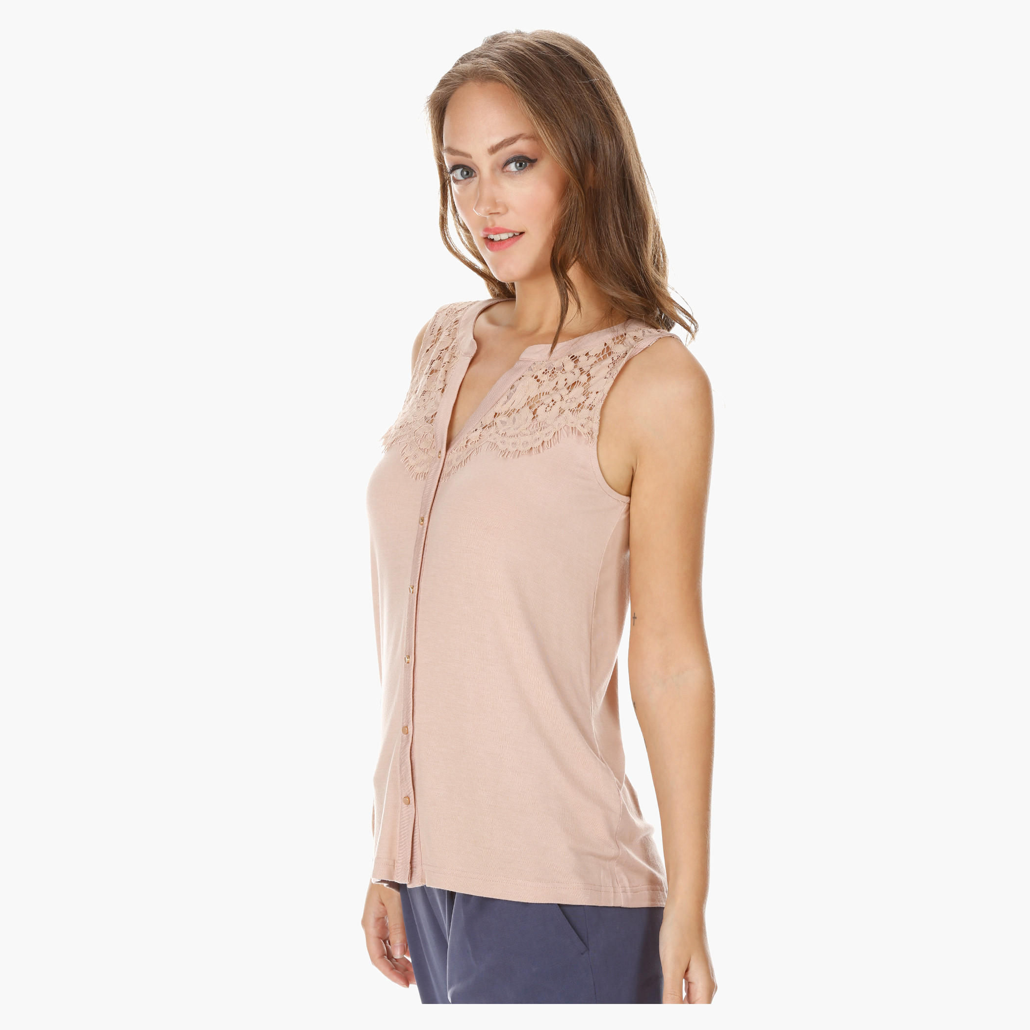 Solid Colour Top-women-clothing-shirtsandblouses-blouses-image-3