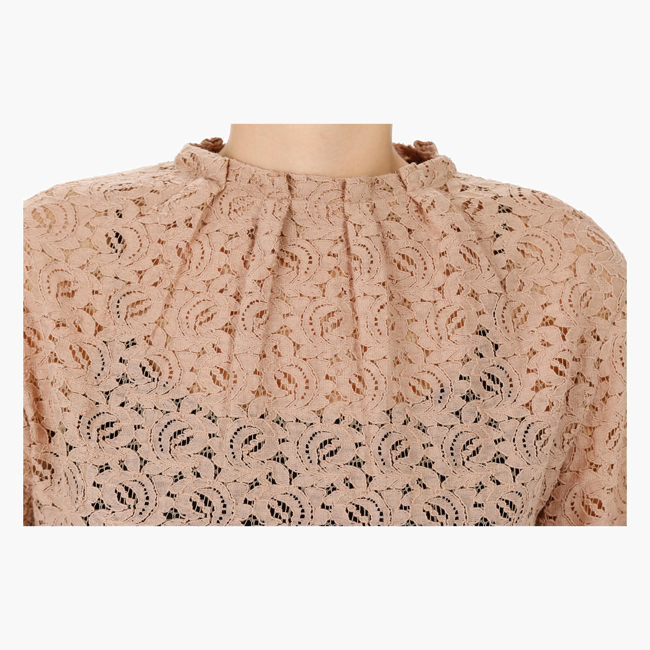 Long Sleeves Blouse with Lace Sheer Yolk-women-clothing-shirtsandblouses-blouses-image-9