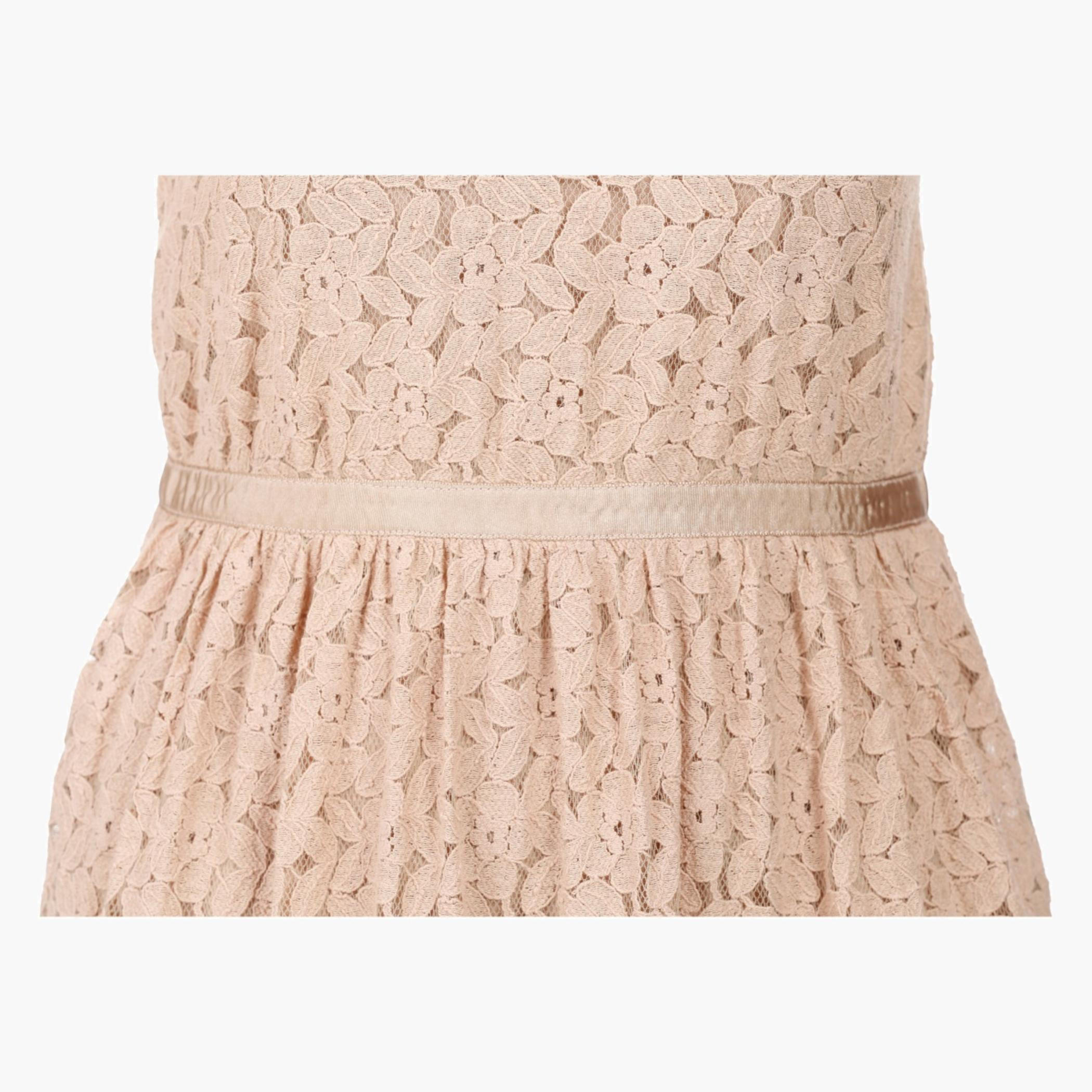 Halter Neck Dress with Mixed Lace Embellishment-women-clothing-dresses-image-4