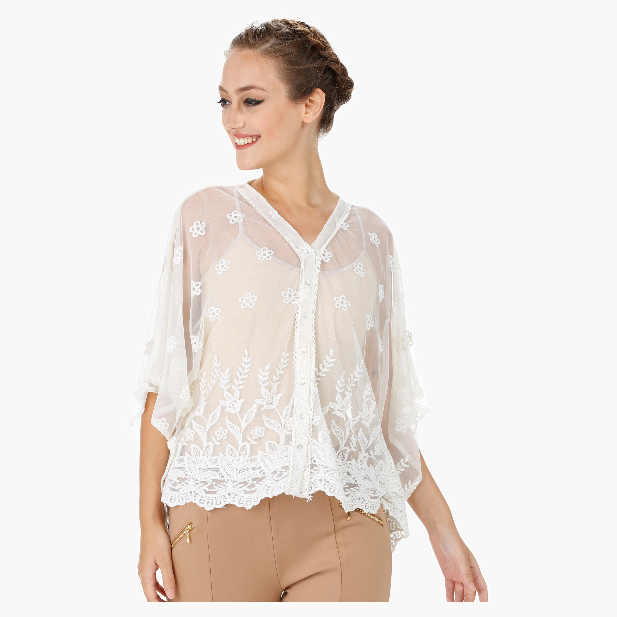 Embroidered Mesh Coverup-women-clothing-shirtsandblouses-blouses-image-1