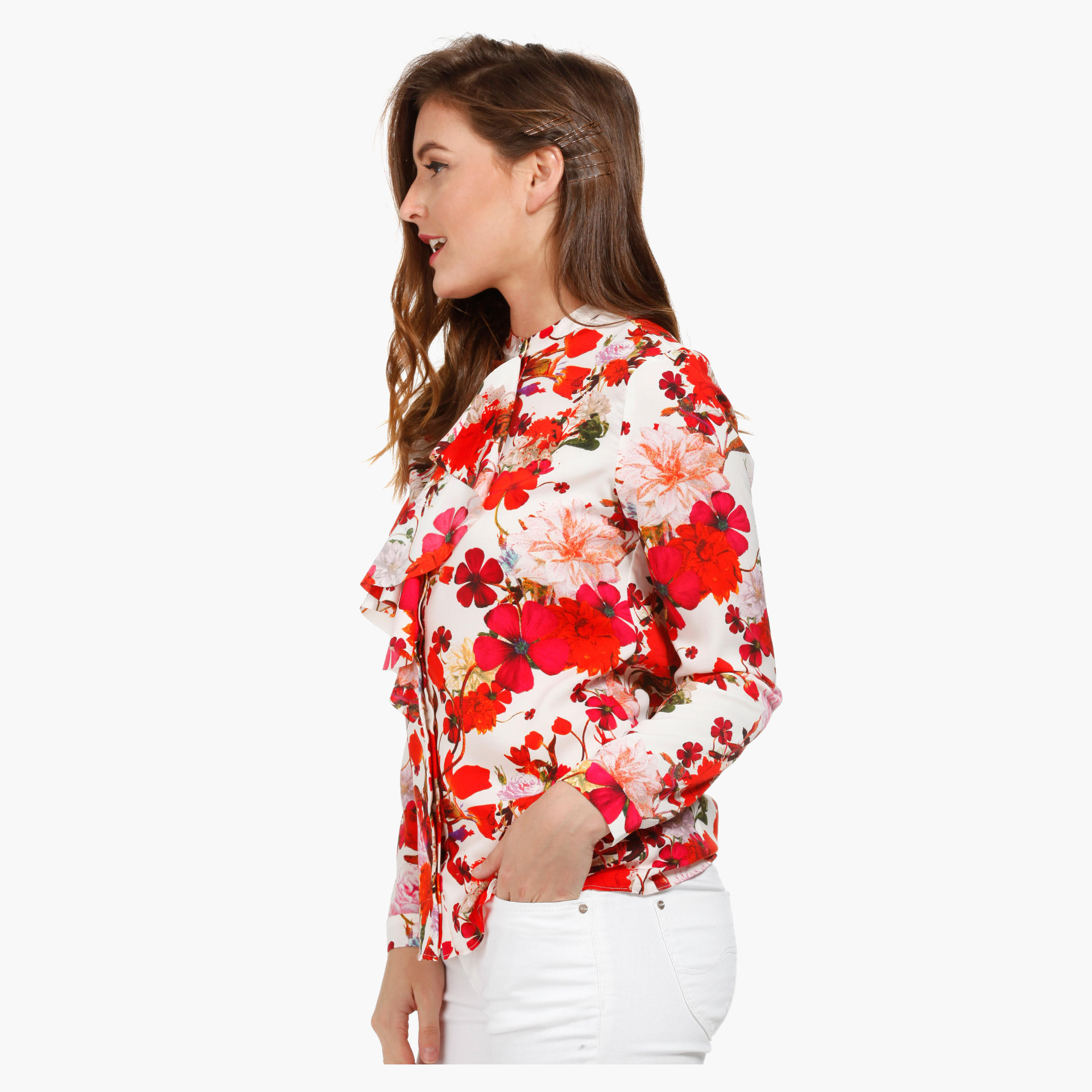 Floral Print Shirt-women-clothing-shirtsandblouses-blouses-image-3