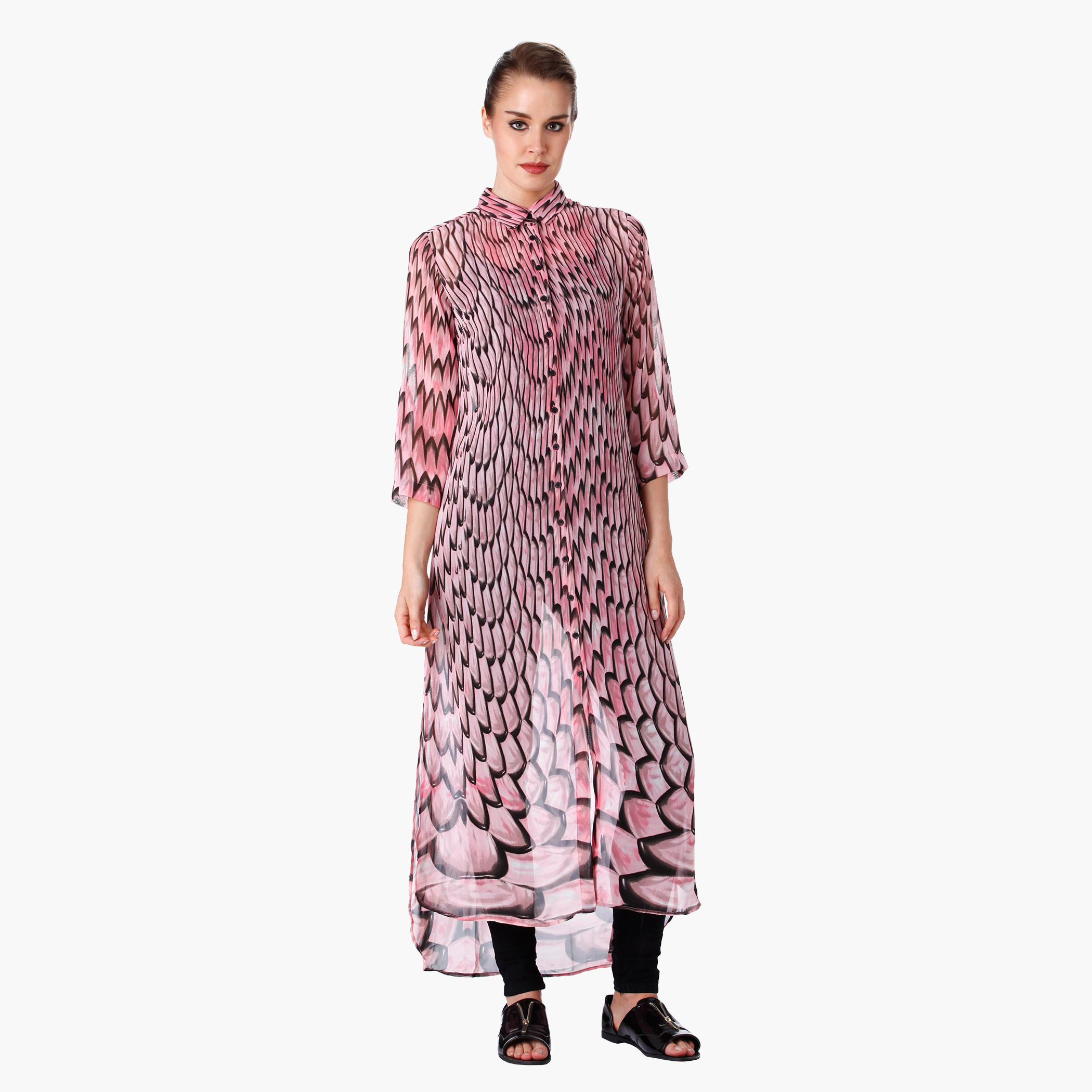 Printed Long Shirt in Regular Fit-women-clothing-shirtsandblouses-blouses-image-1