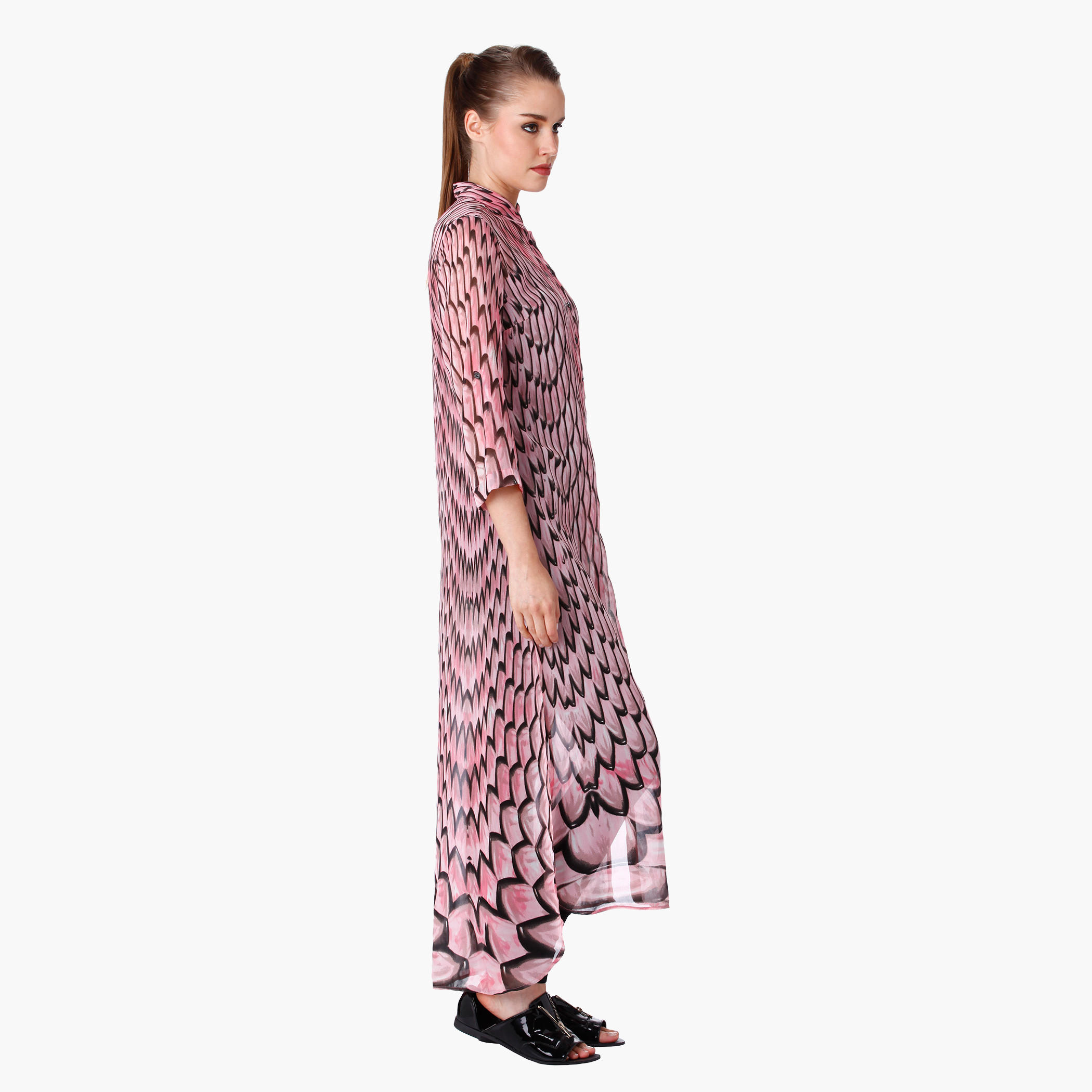 Printed Long Shirt in Regular Fit-women-clothing-shirtsandblouses-blouses-image-3