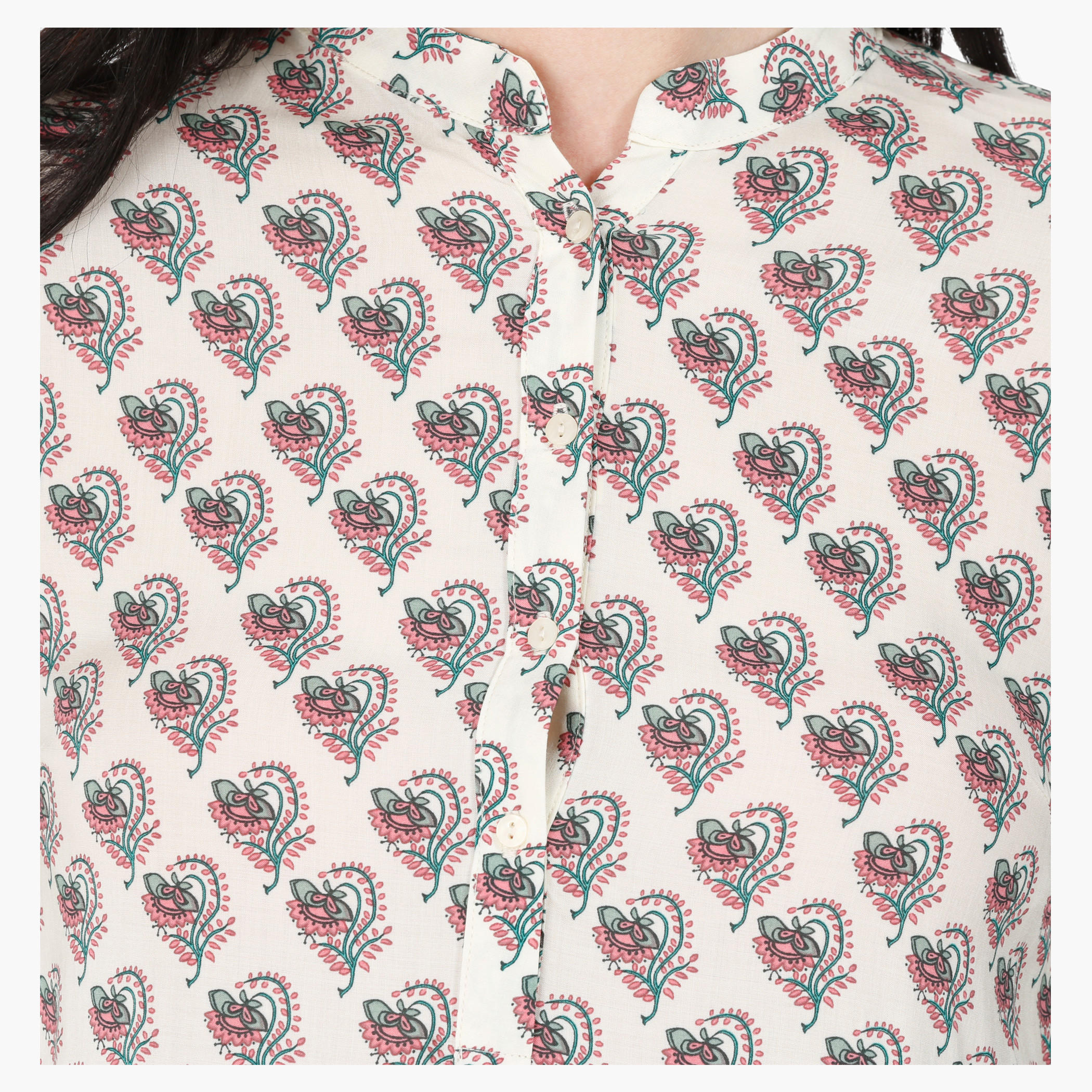 Mandarin Neck Blouse with Long Sleeves in Regular Fit-women-clothing-shirtsandblouses-blouses-image-2