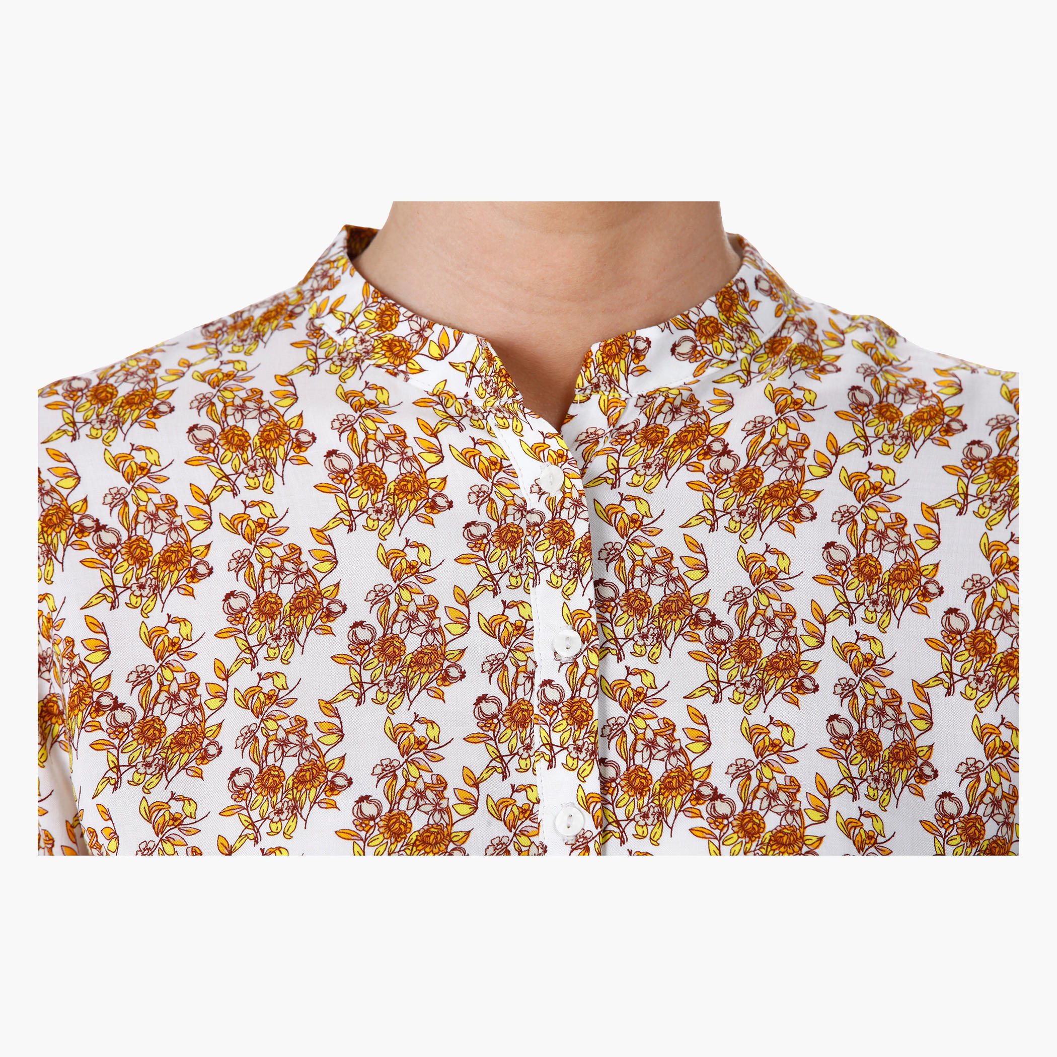 Printed Blouse with Mandarin Neck in Regular Fit-women-clothing-shirtsandblouses-blouses-image-4