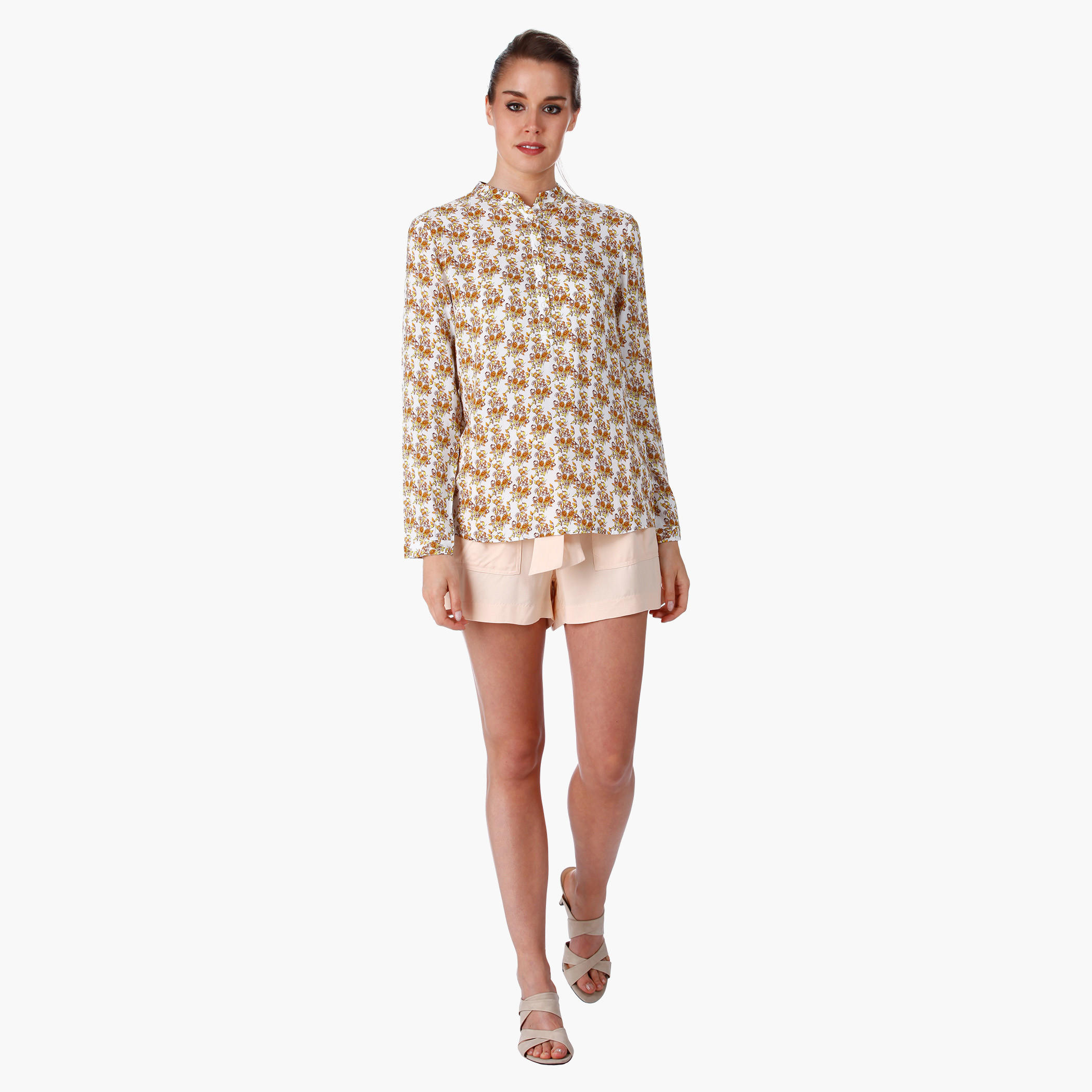 Printed Blouse with Mandarin Neck in Regular Fit-women-clothing-shirtsandblouses-blouses-image-5