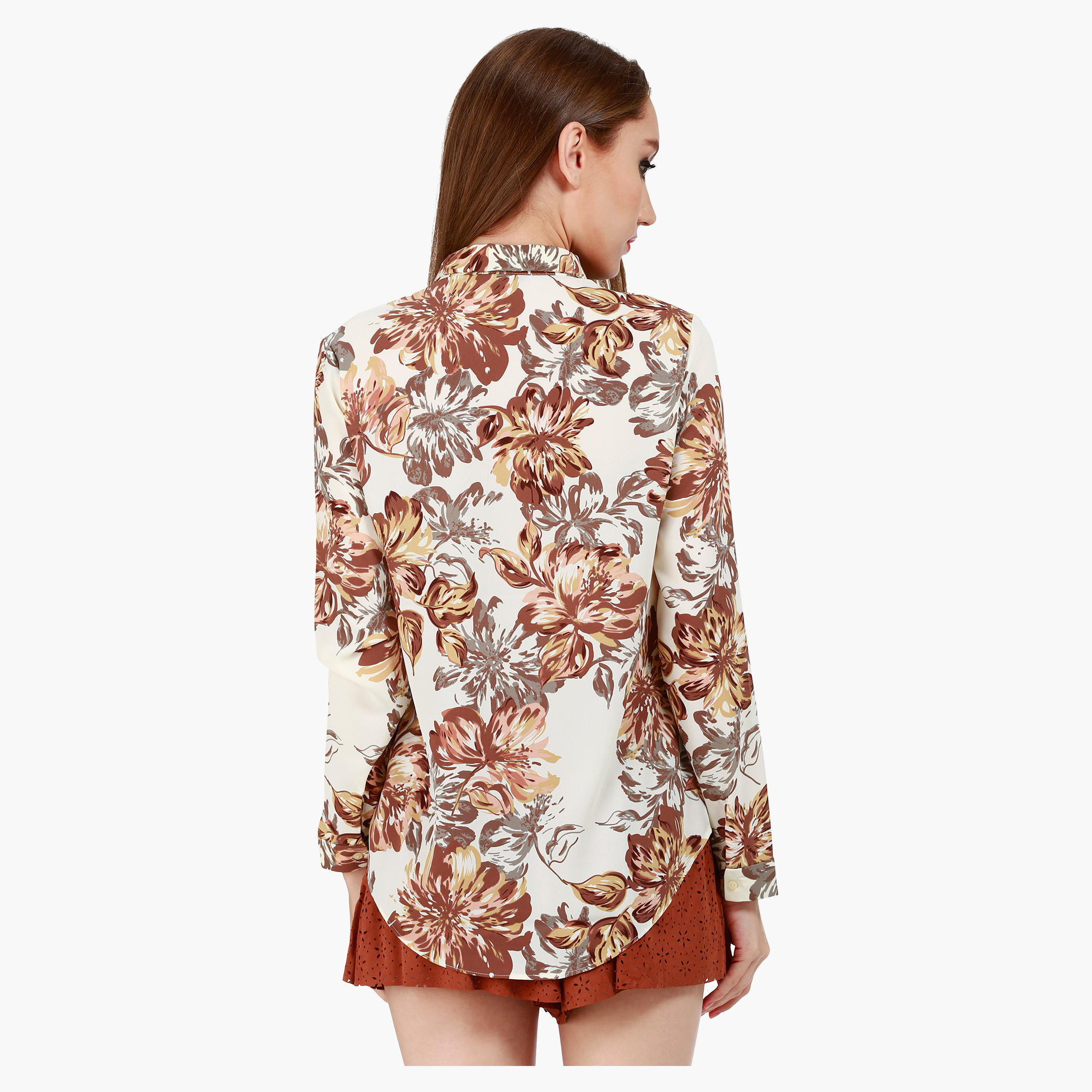 Collared Shirt with Long Sleeves and All Over Print-women-clothing-shirtsandblouses-blouses-image-2