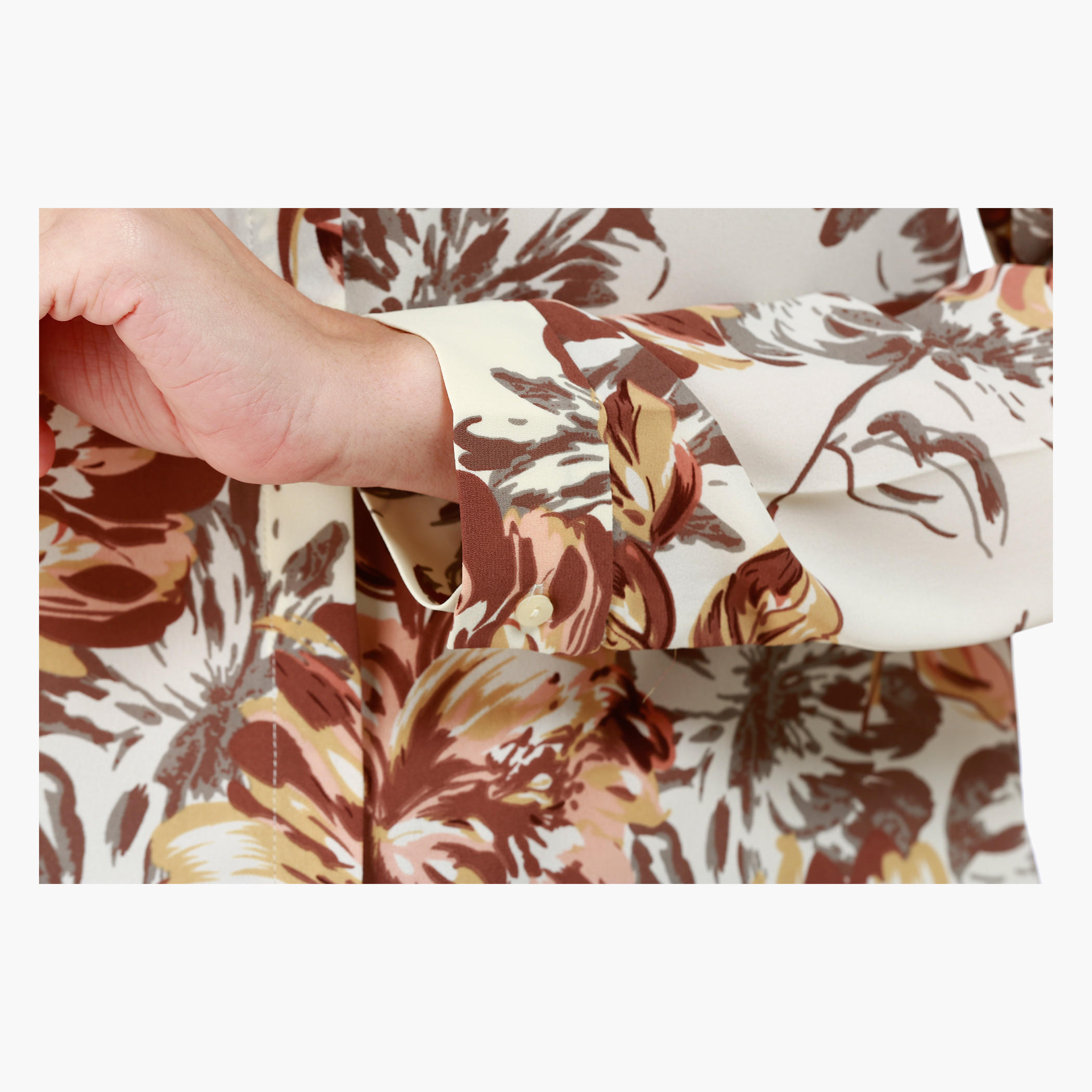 Collared Shirt with Long Sleeves and All Over Print-women-clothing-shirtsandblouses-blouses-image-4