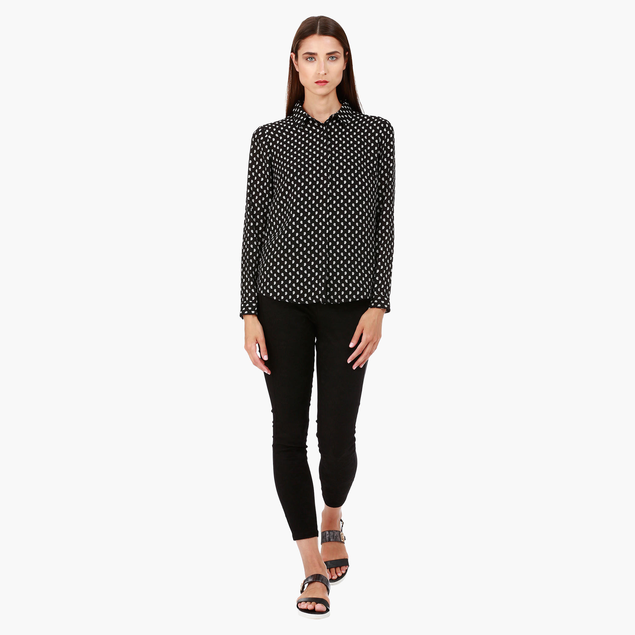 Collared Shirt with Long Sleeves and All Over Print-women-clothing-shirtsandblouses-blouses-image-5