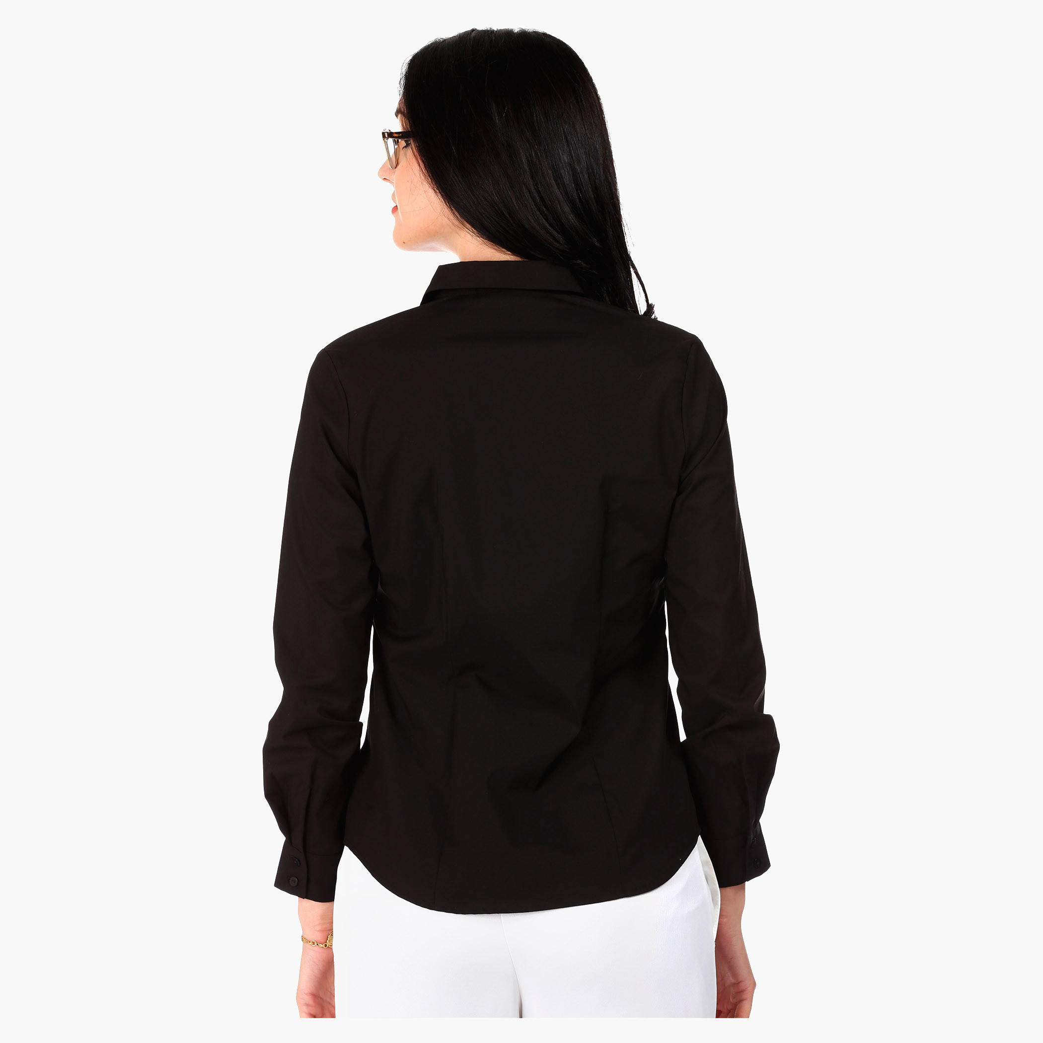 Basic Button Down Shirt with Collar and Full Sleeves-women-clothing-shirtsandblouses-blouses-image-7