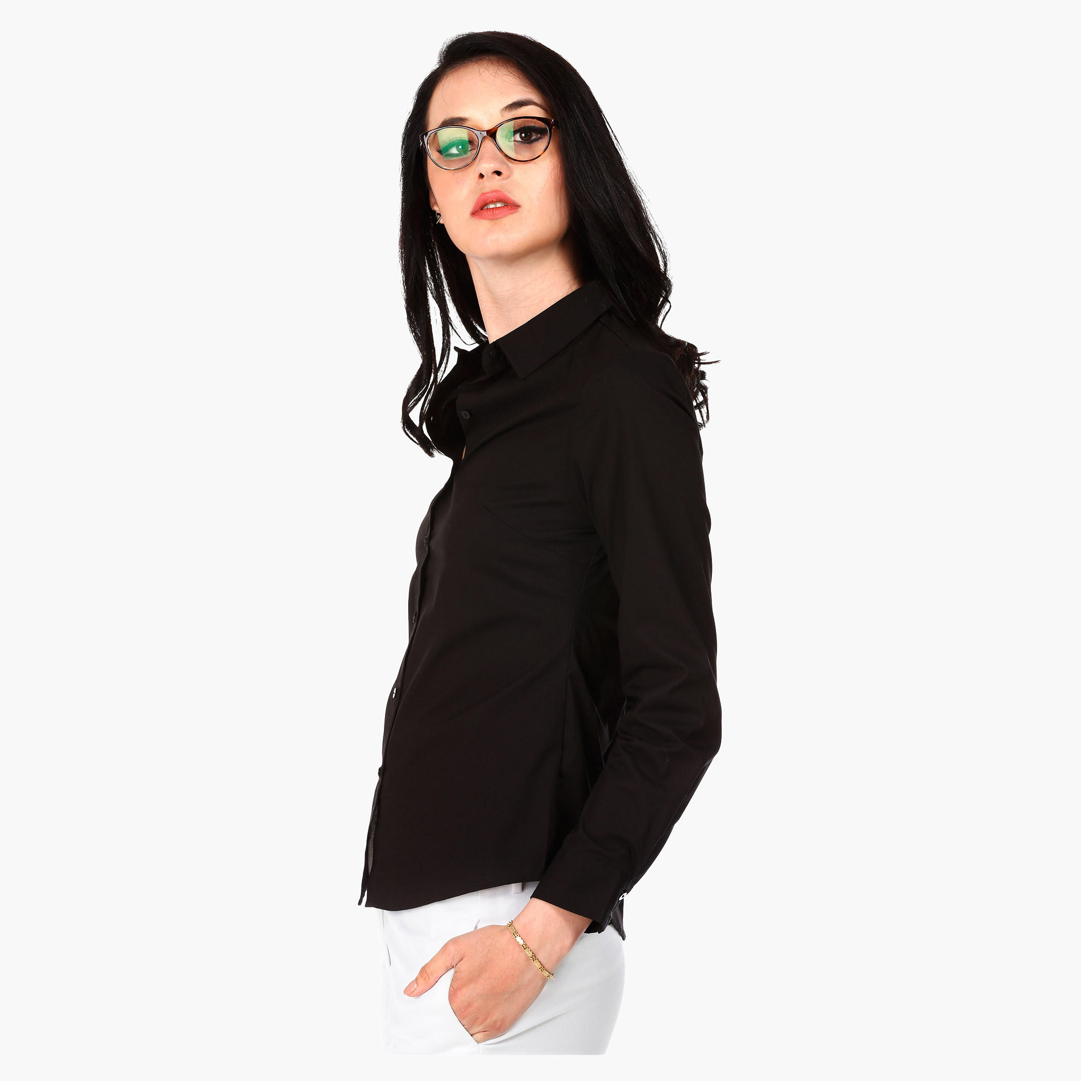 Basic Button Down Shirt with Collar and Full Sleeves-women-clothing-shirtsandblouses-blouses-image-8