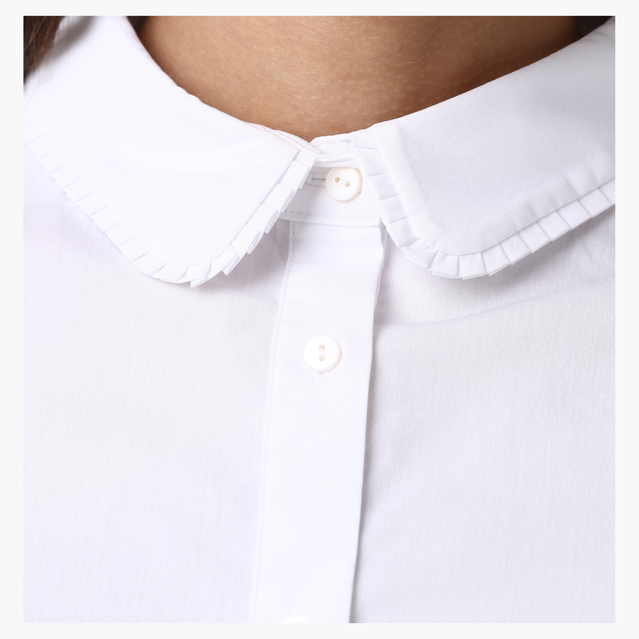 Shirt with Long Sleeves and Ruffle Bib Shirt Collar-women-clothing-shirtsandblouses-blouses-image-4