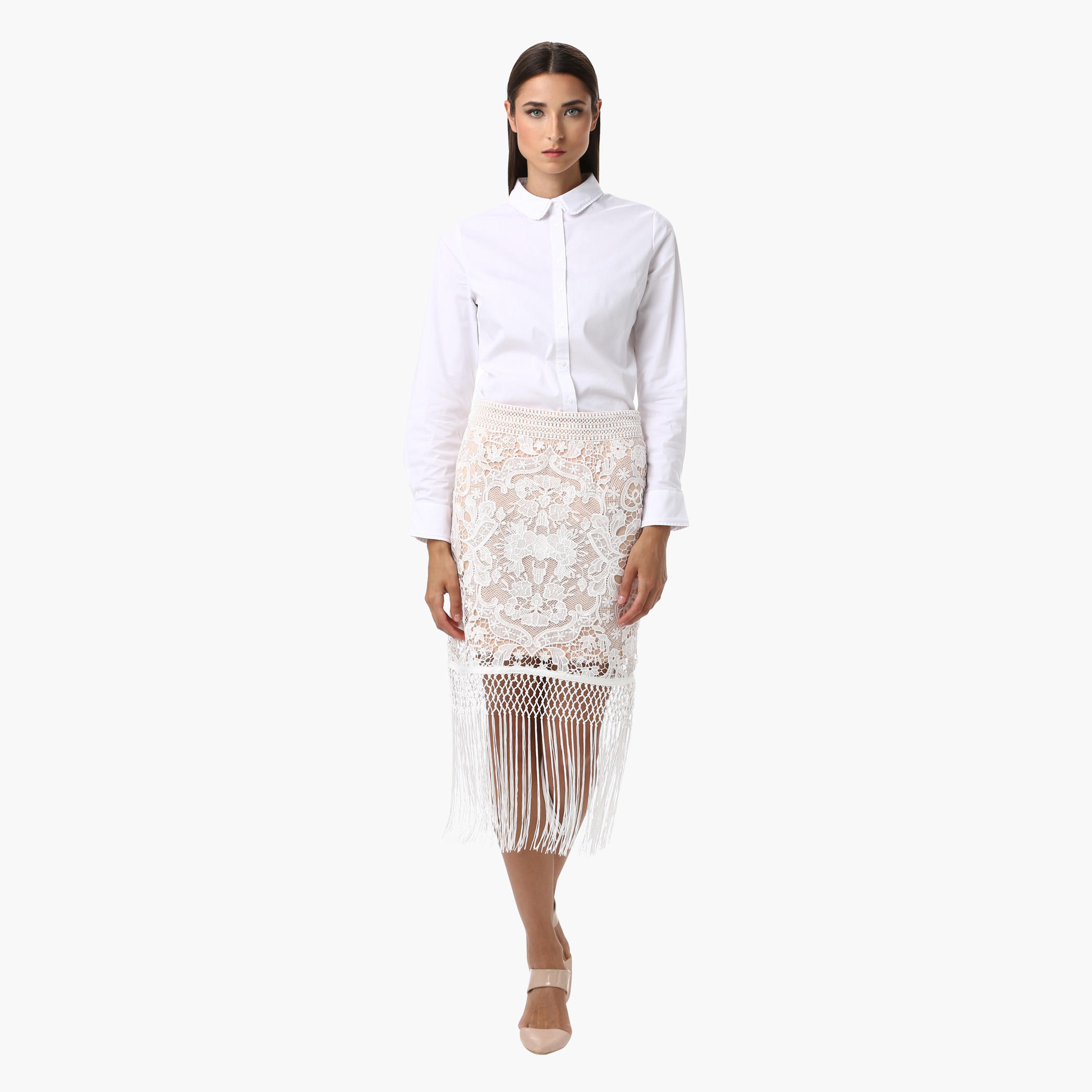 Shirt with Long Sleeves and Ruffle Bib Shirt Collar-women-clothing-shirtsandblouses-blouses-image-5