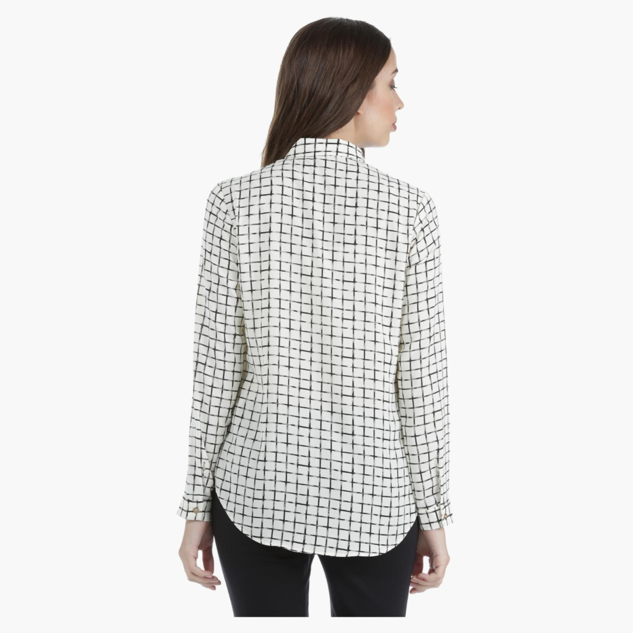 Printed Formal Shirt in Regular Fit-women-clothing-shirtsandblouses-blouses-image-2