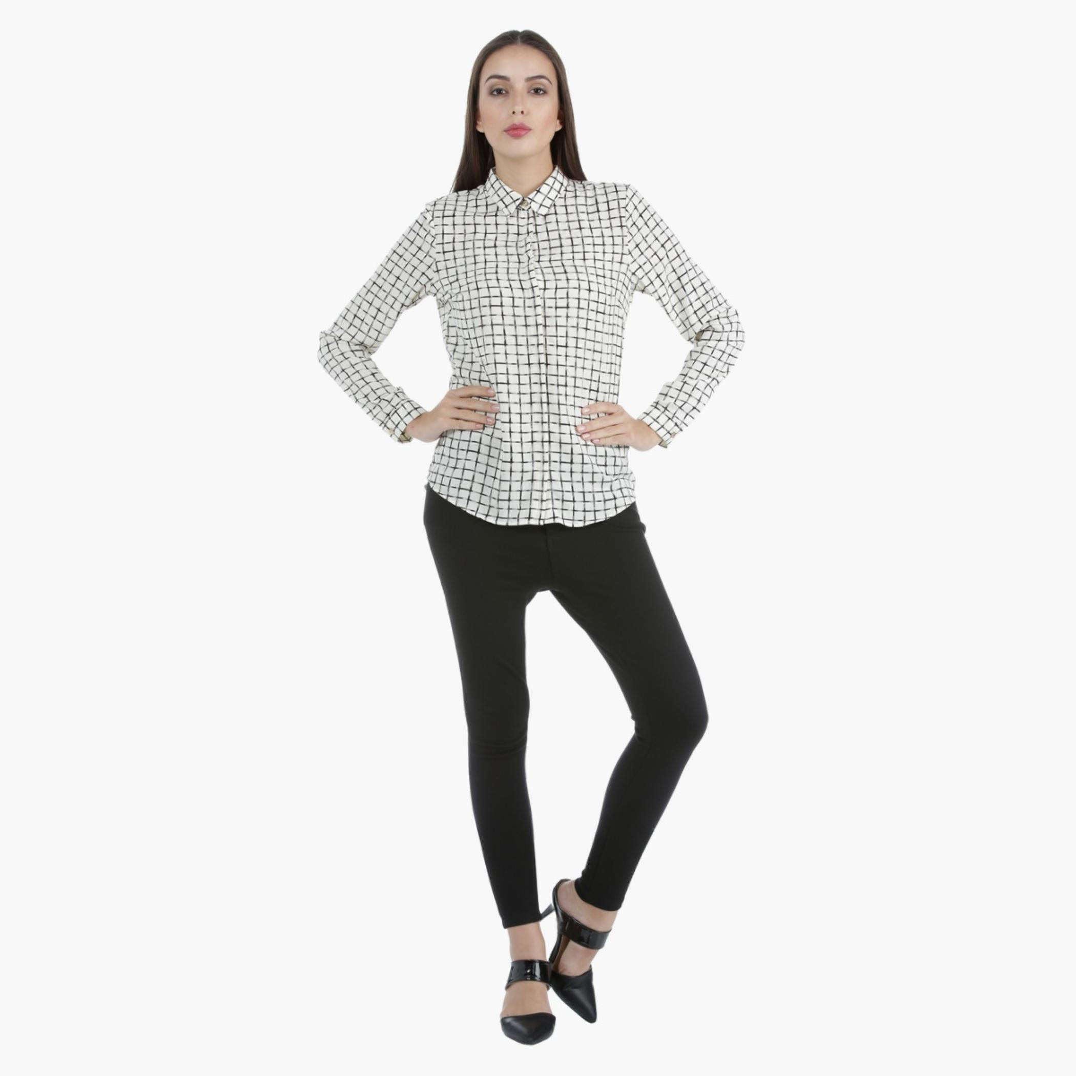 Printed Formal Shirt in Regular Fit-women-clothing-shirtsandblouses-blouses-image-5