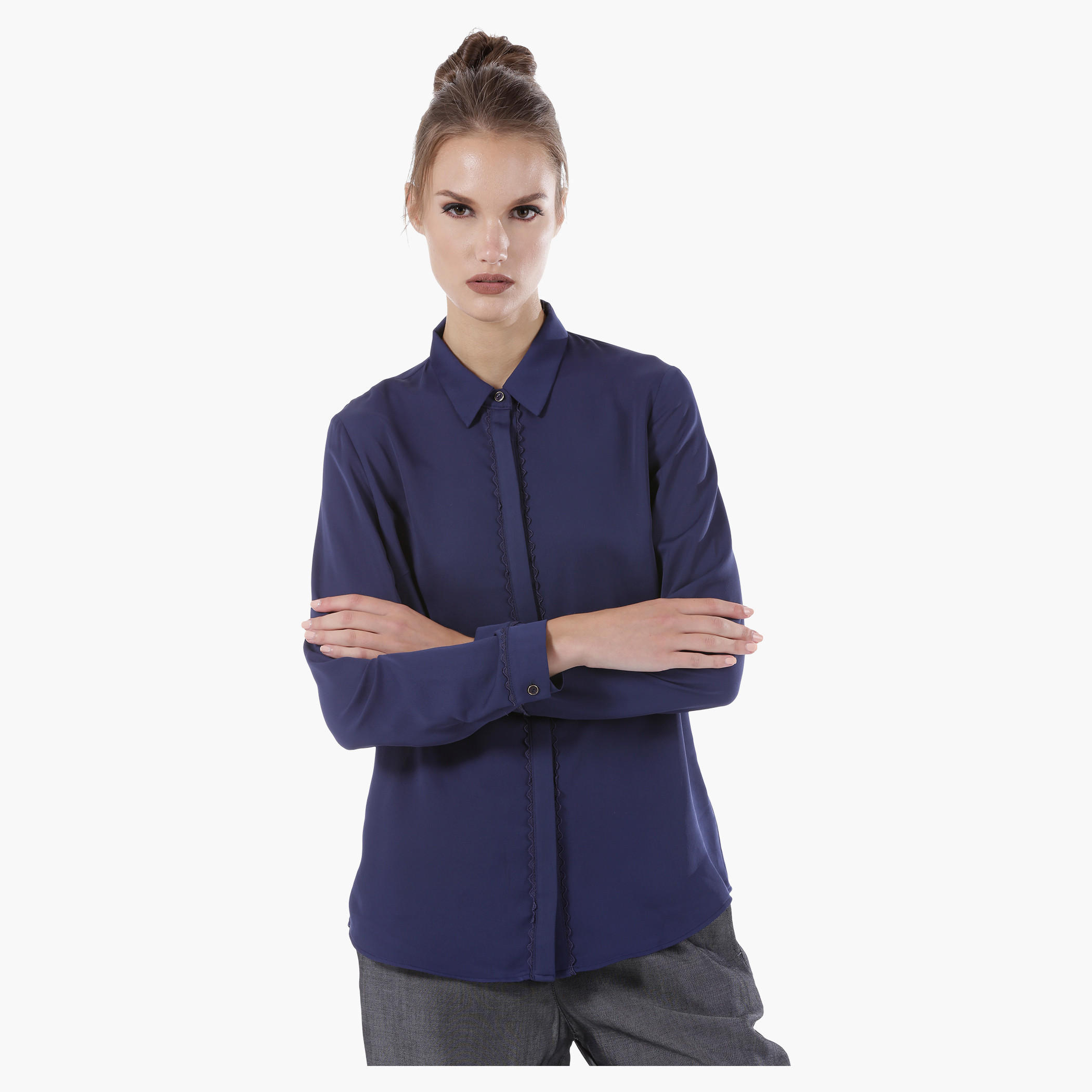 Long Sleeves Shirt with Lace Trims-women-clothing-shirtsandblouses-blouses-image-5
