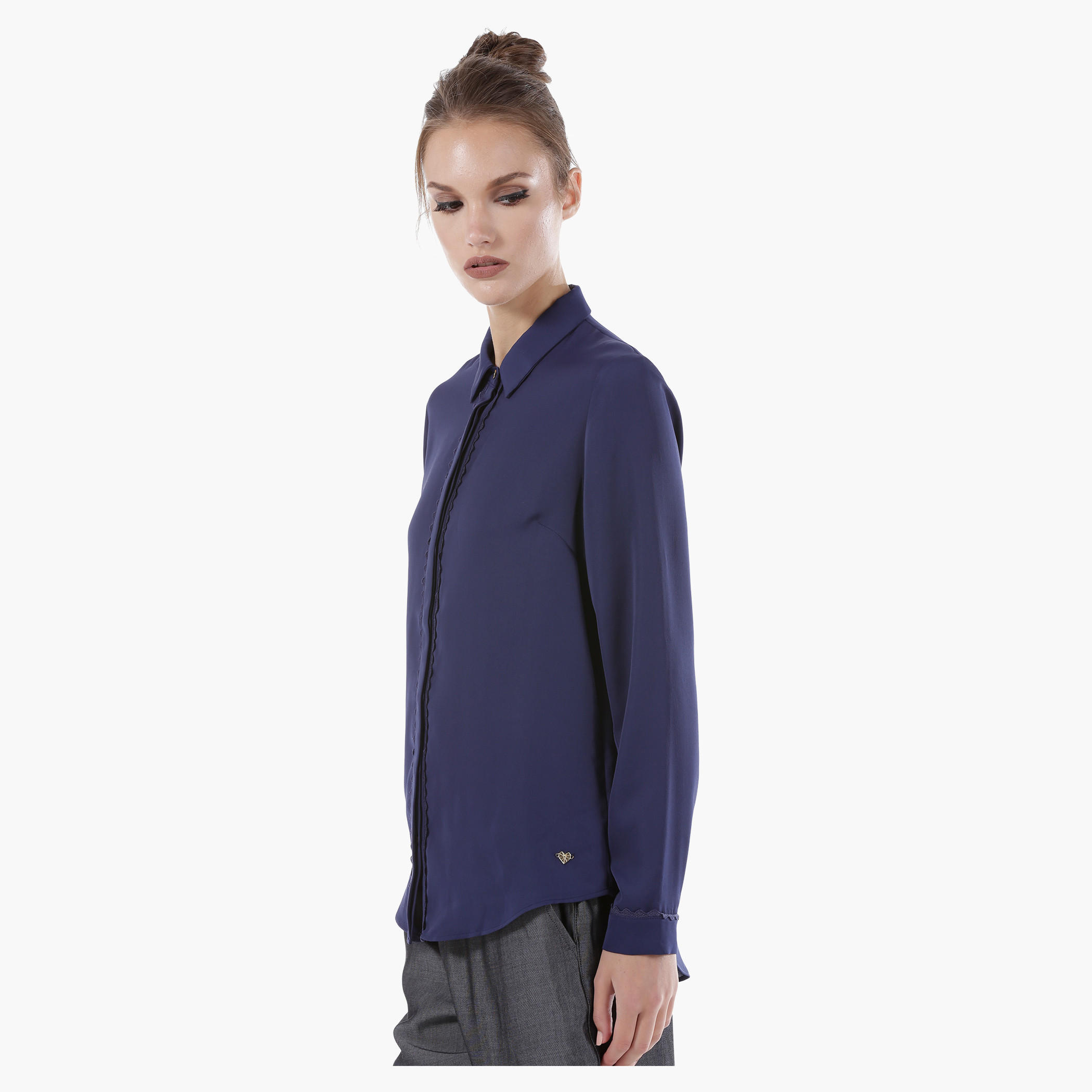 Long Sleeves Shirt with Lace Trims-women-clothing-shirtsandblouses-blouses-image-3