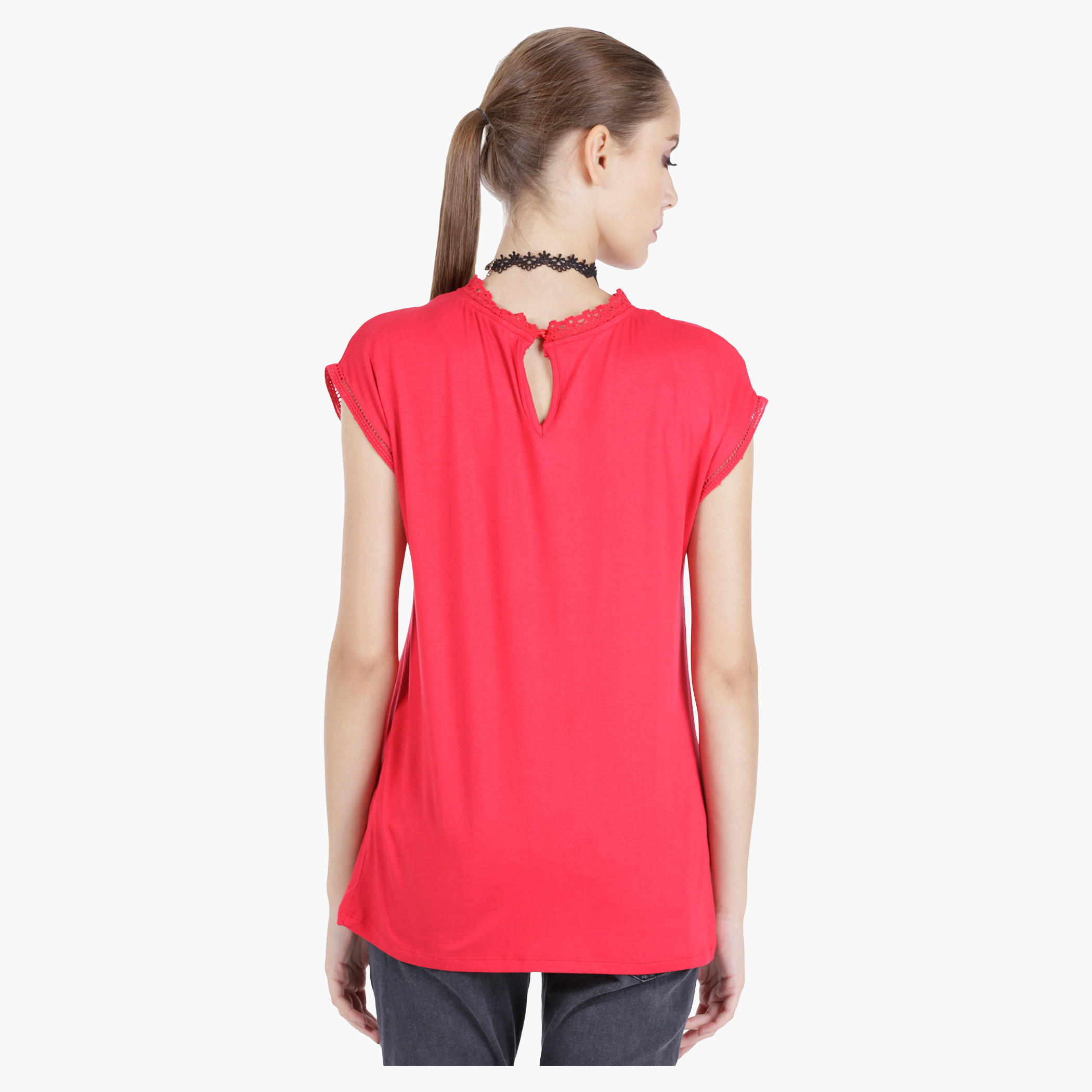 Sleeveless Knit Top with Yoke Details in Regular Fit-women-clothing-shirtsandblouses-blouses-image-2