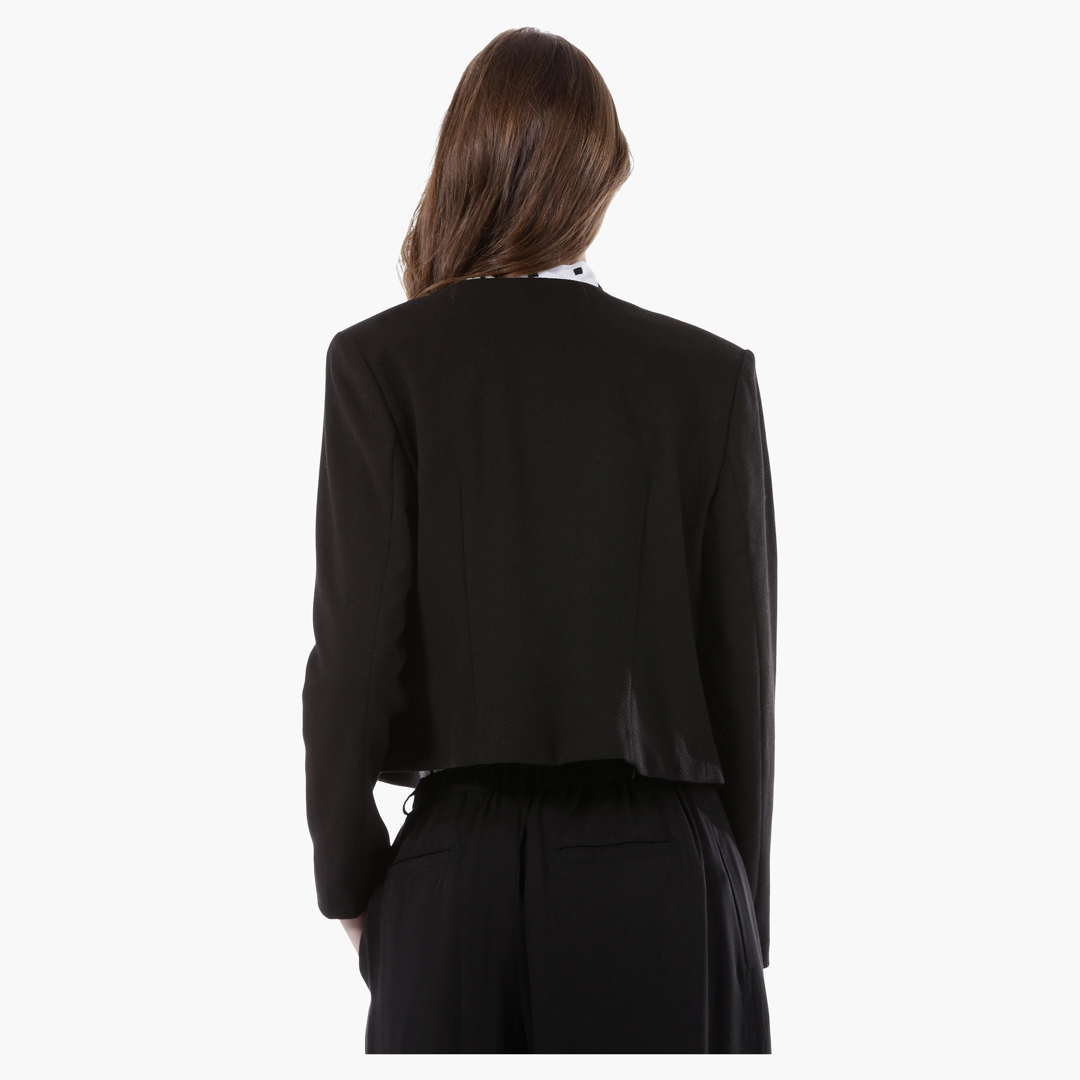 Open Front Collarless Jacket with Long Sleeves-women-clothing-coatsandjackets-blazers-image-2