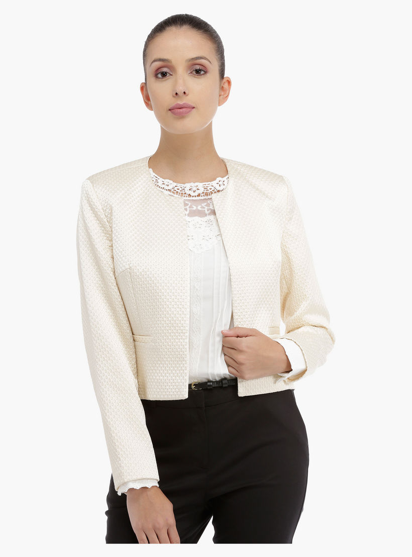 Textured Blazer with Long Sleeves-women-clothing-coatsandjackets-blazers-image-1