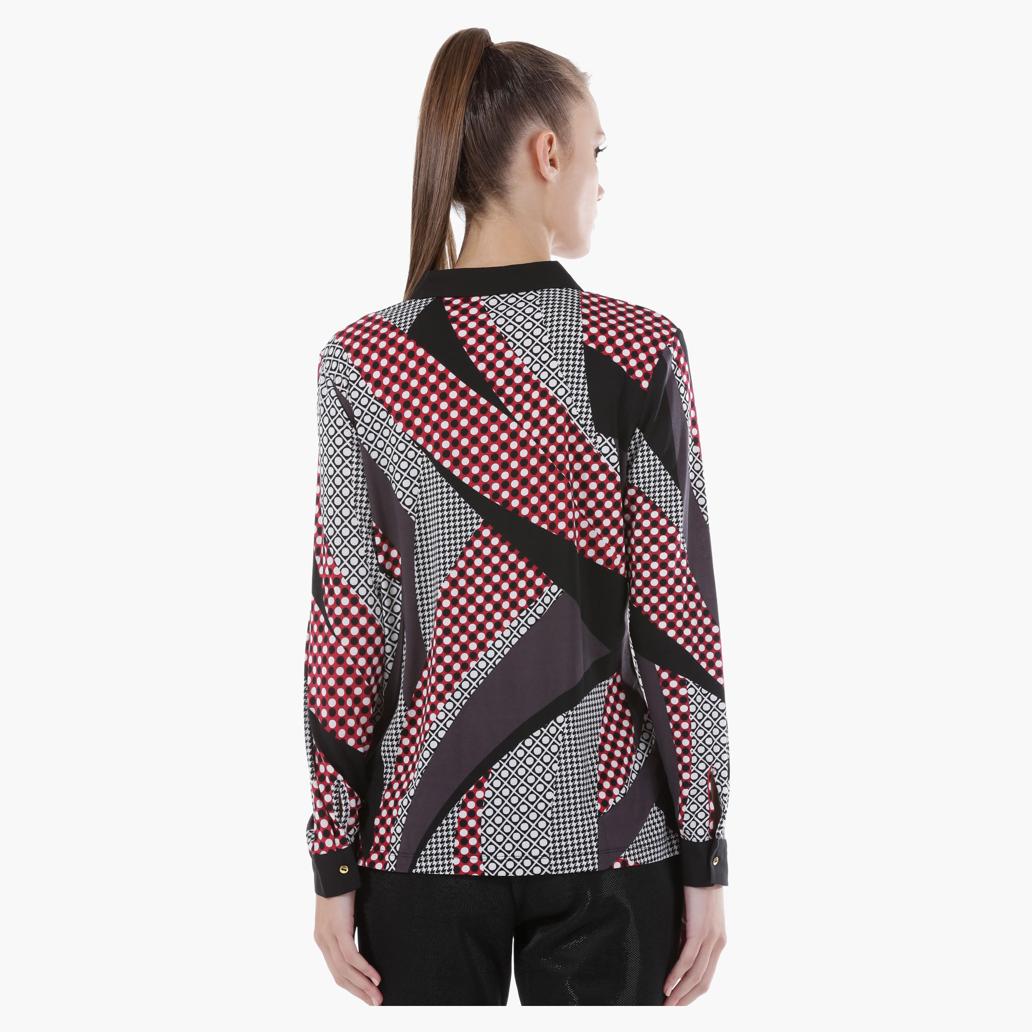 Printed Shirt with Full Sleeves and Collar Neck in Regular Fit-women-clothing-shirtsandblouses-blouses-image-2