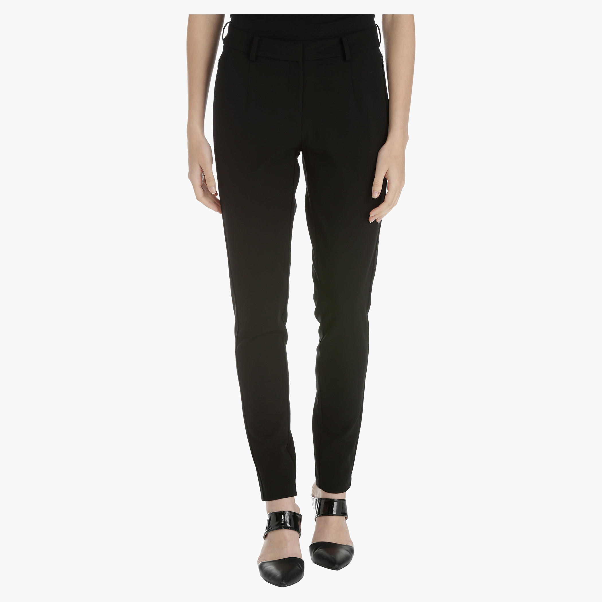 Slim Leg Trouser with Zip Detailing-women-clothing-bottoms-trousers-image-1