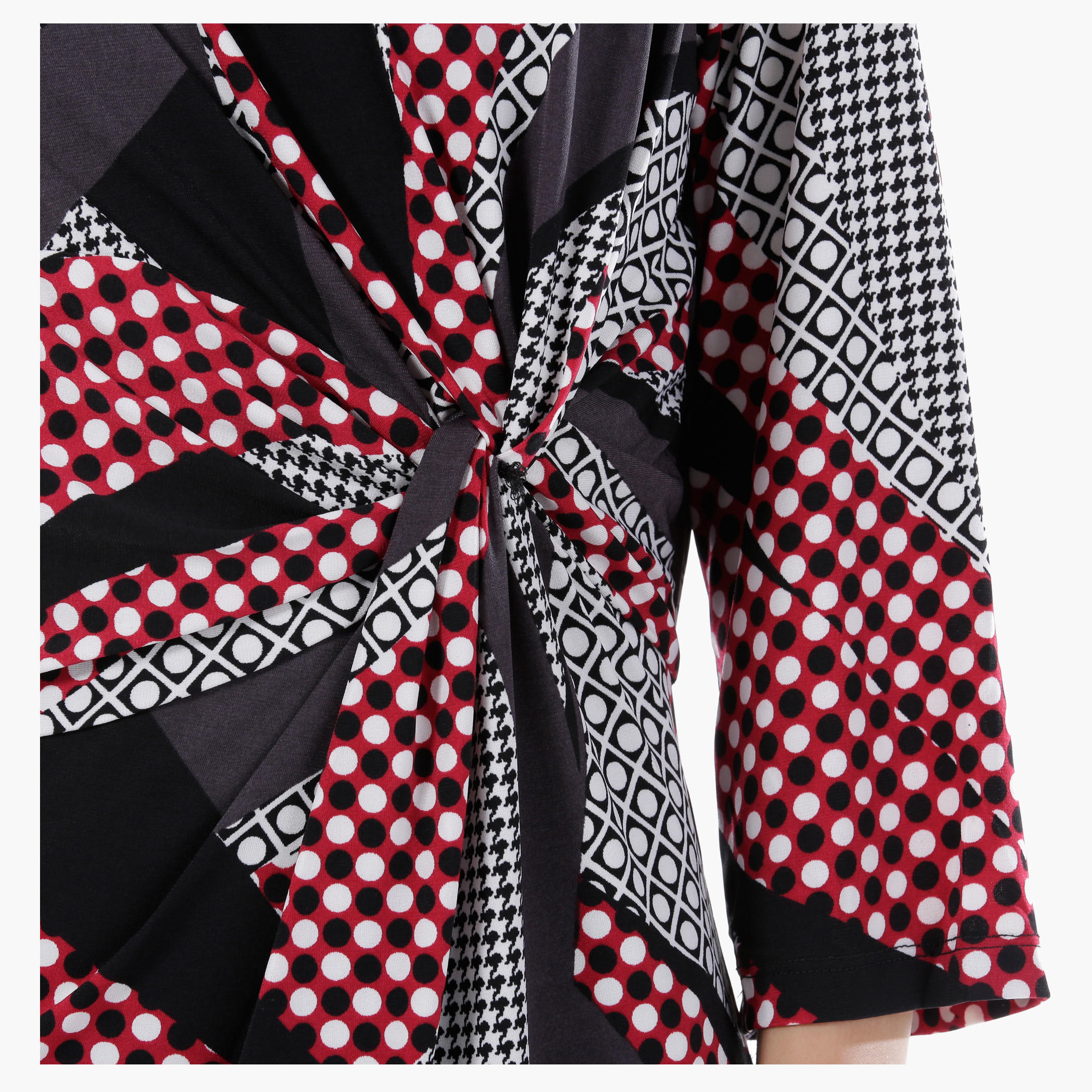 Printed Midi Wrap Dress with Full Sleeves in Regular Fit-women-clothing-dresses-image-4
