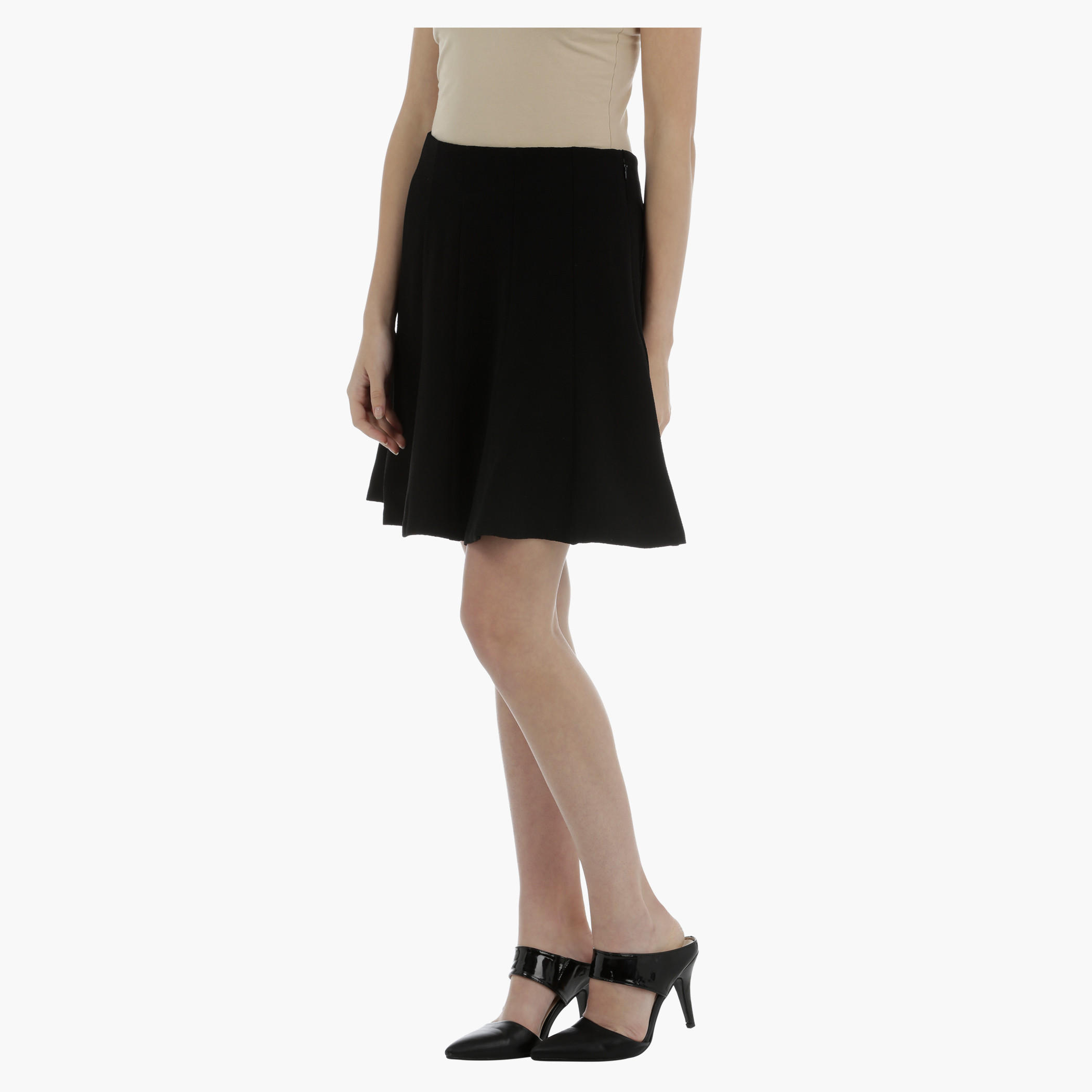 Flared Skirt with elasticised Waistband-women-clothing-bottoms-skirts-image-3