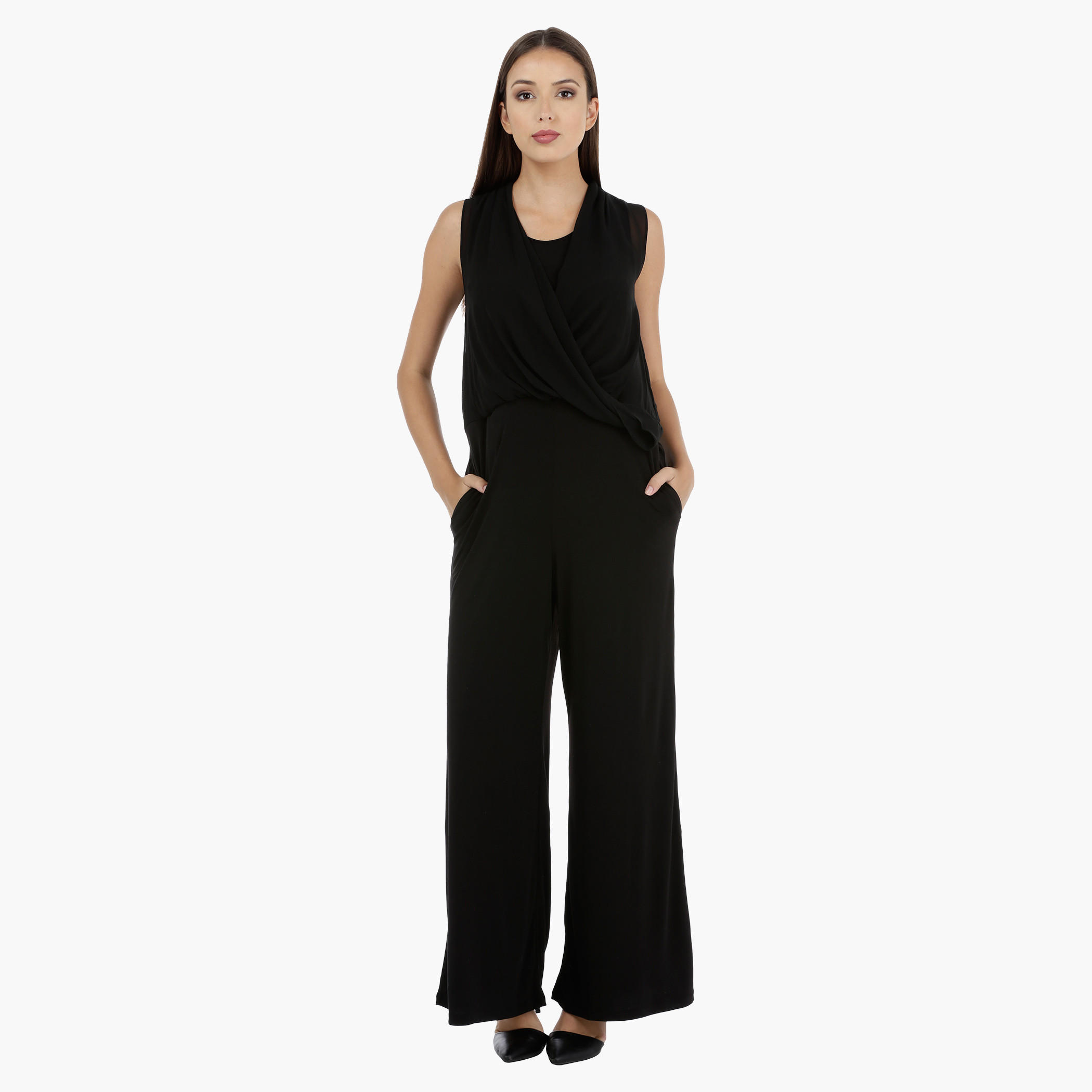 Sleeveless Jumpsuit with Back Zip Closure-women-clothing-jumpsuits-image-1