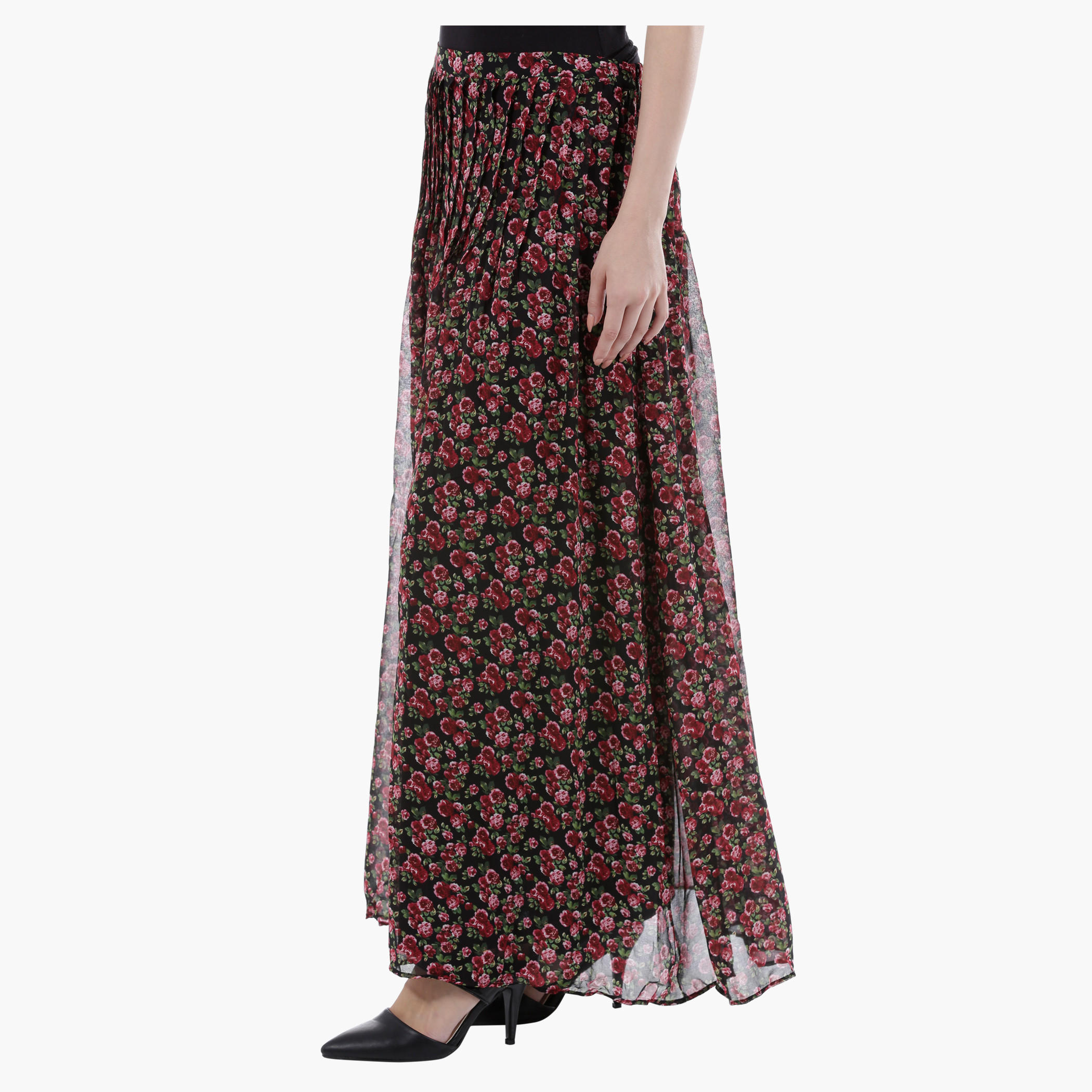 Floral Print Maxi Skirt in Regular Fit-women-clothing-bottoms-skirts-image-3
