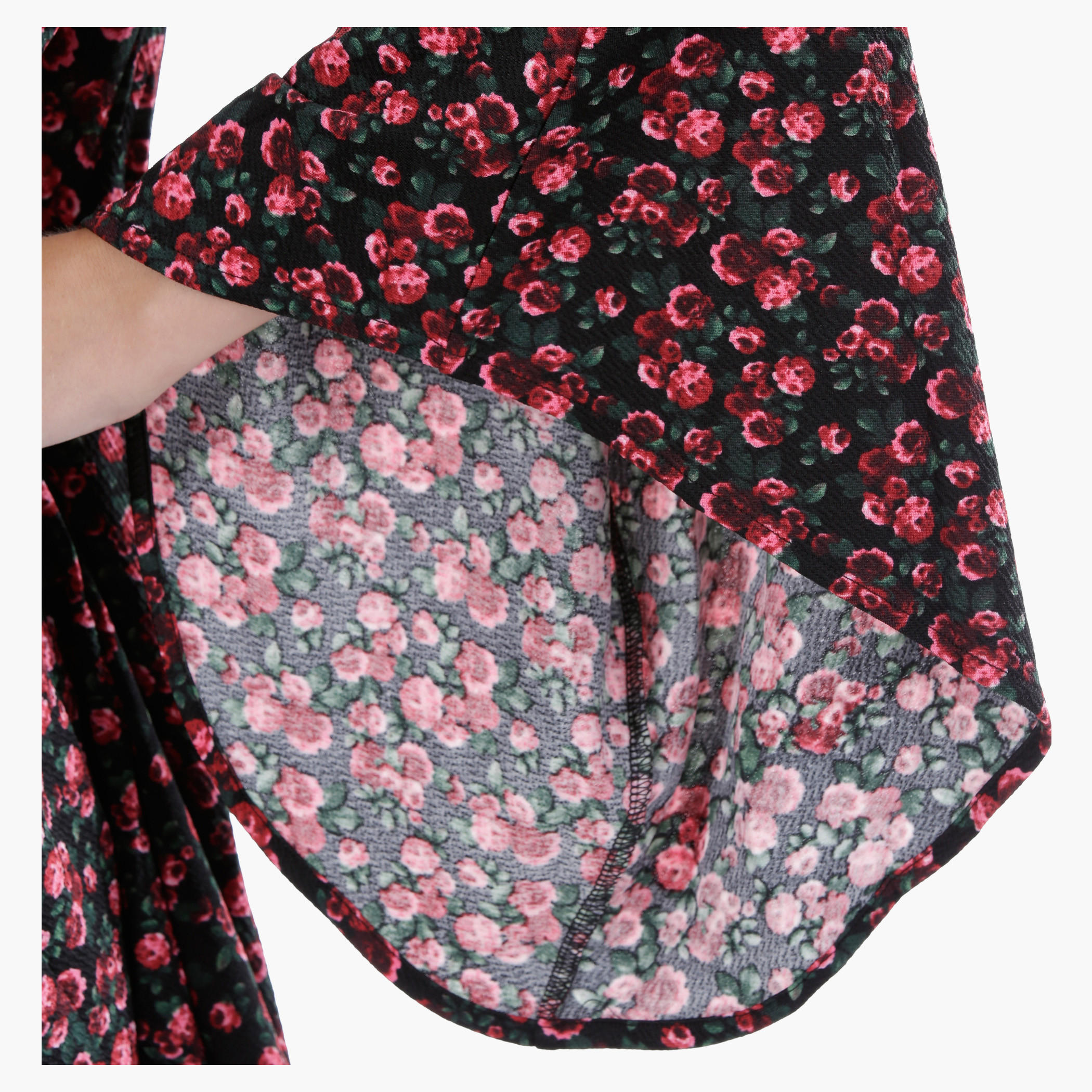 Floral Print Midi Dress with Flared Sleeves in Regular Fit-women-clothing-dresses-image-4