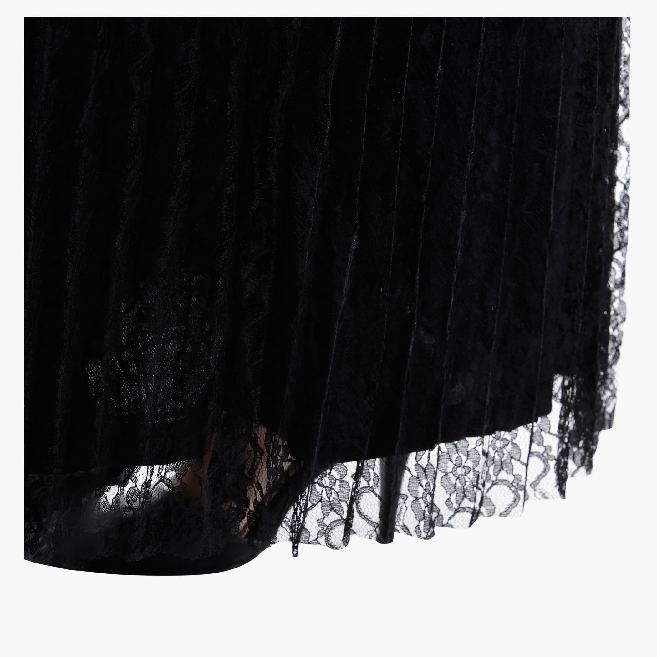 Pleated Maxi Skirt with Lace in Regular Fit-women-clothing-bottoms-skirts-image-2